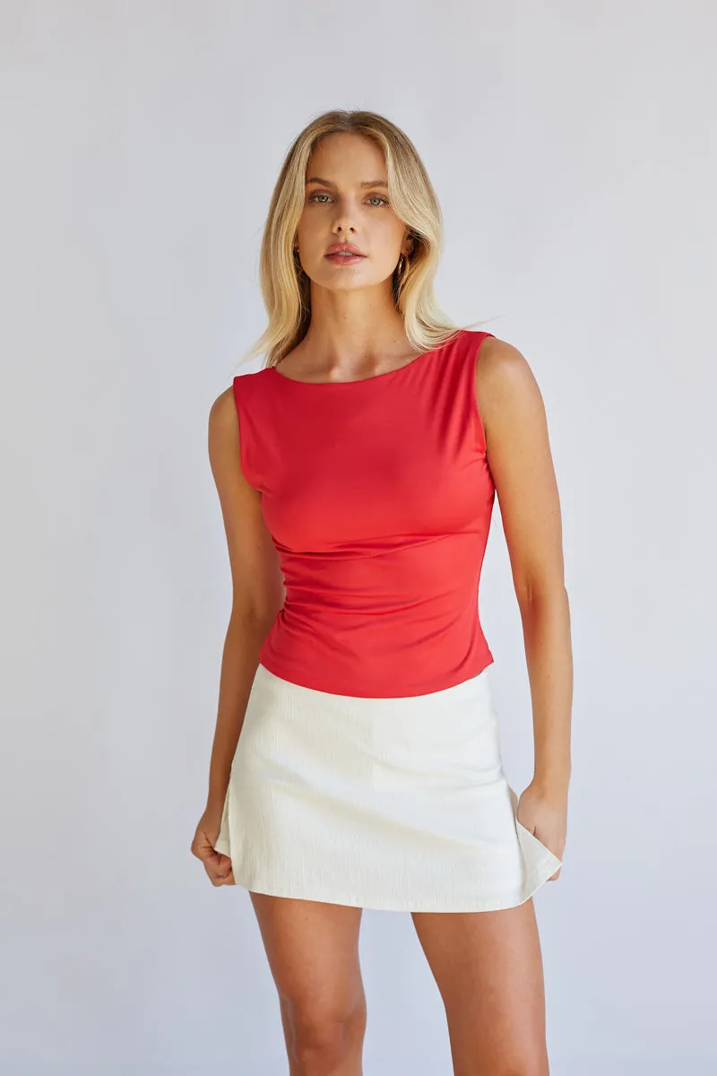 Sana Open Back Tank Top easy pull