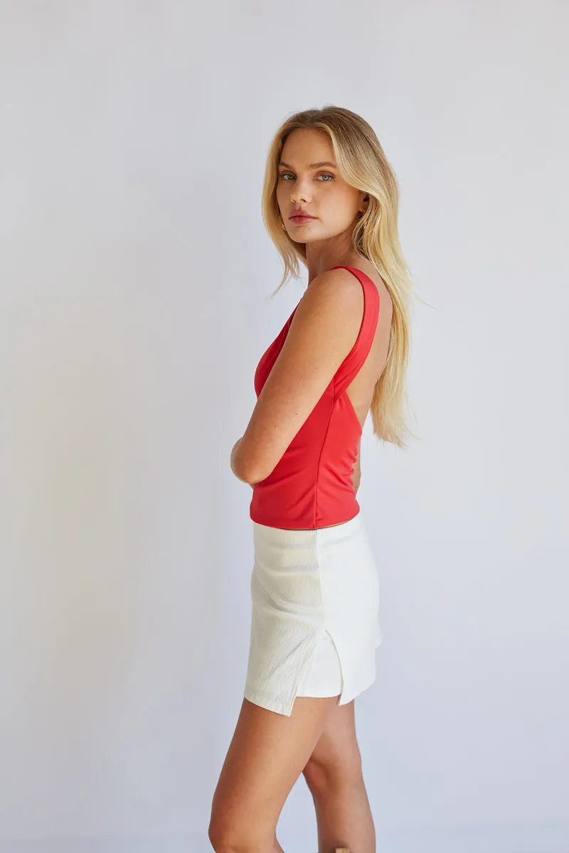 Sana Open Back Tank Top easy pull