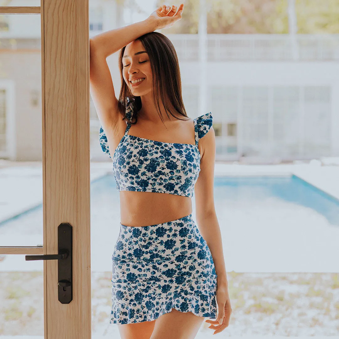Santorini High-Waisted Swim Skirt run ready