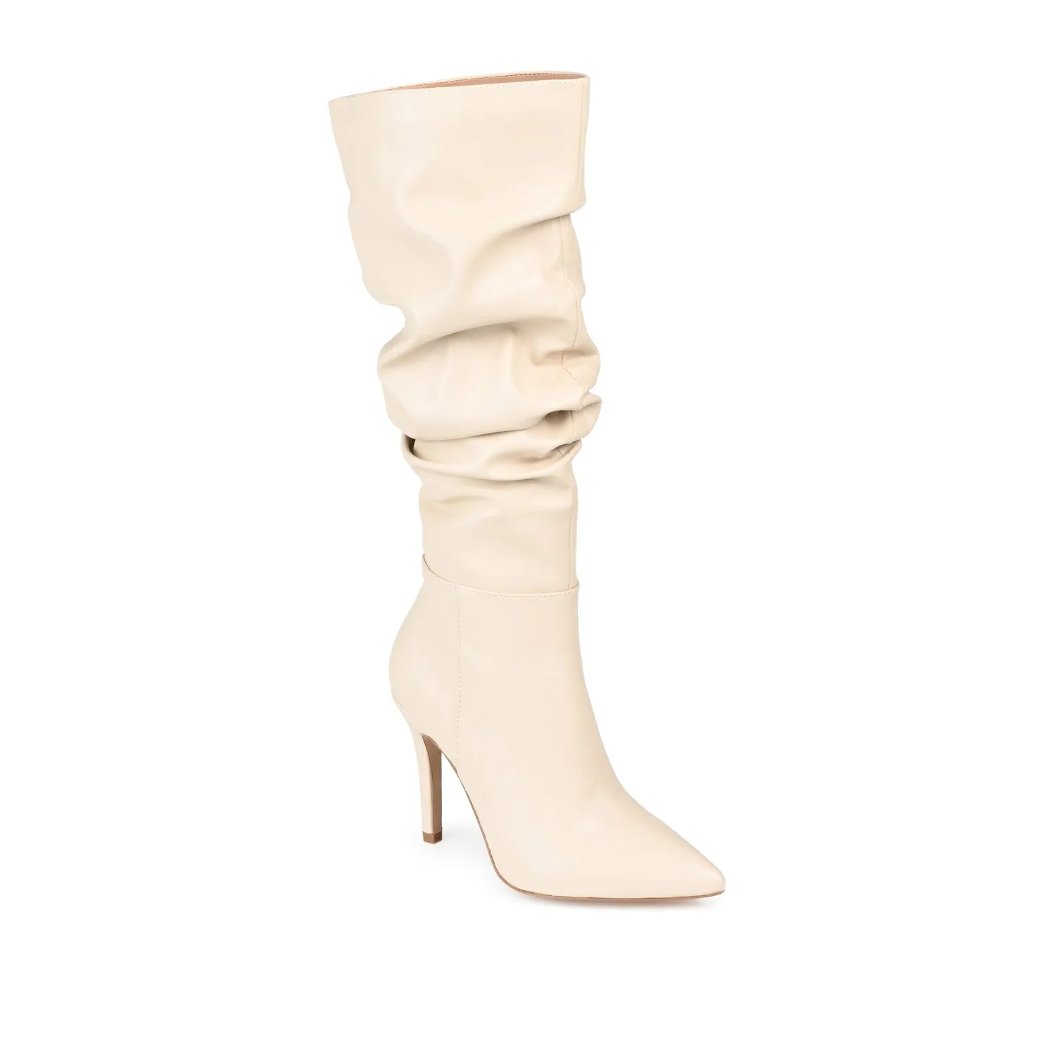 SARIE STILETTO HEELED BOOTS IN FAUX LEATHER tall leg