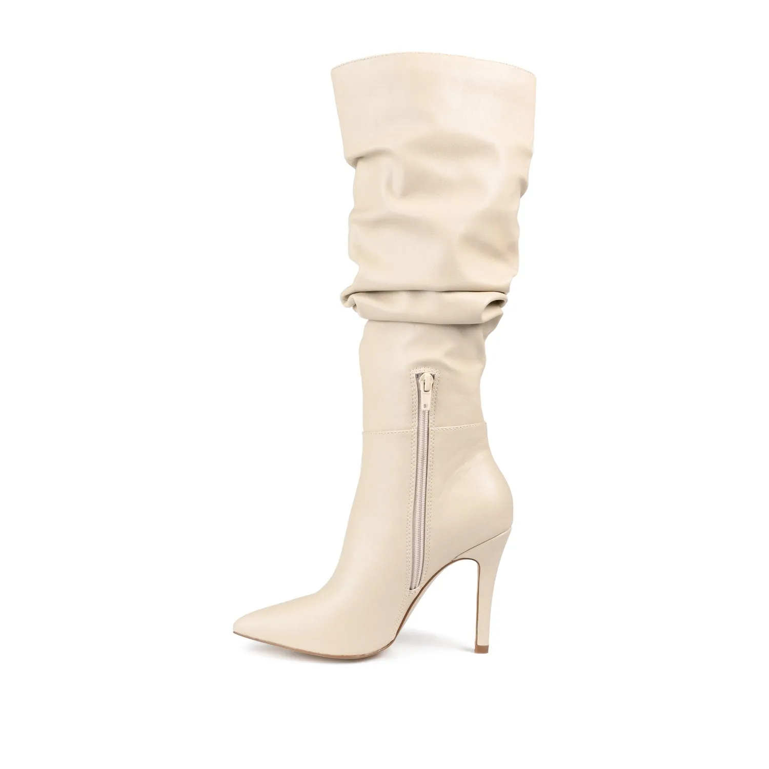 SARIE STILETTO HEELED BOOTS IN FAUX LEATHER tall leg