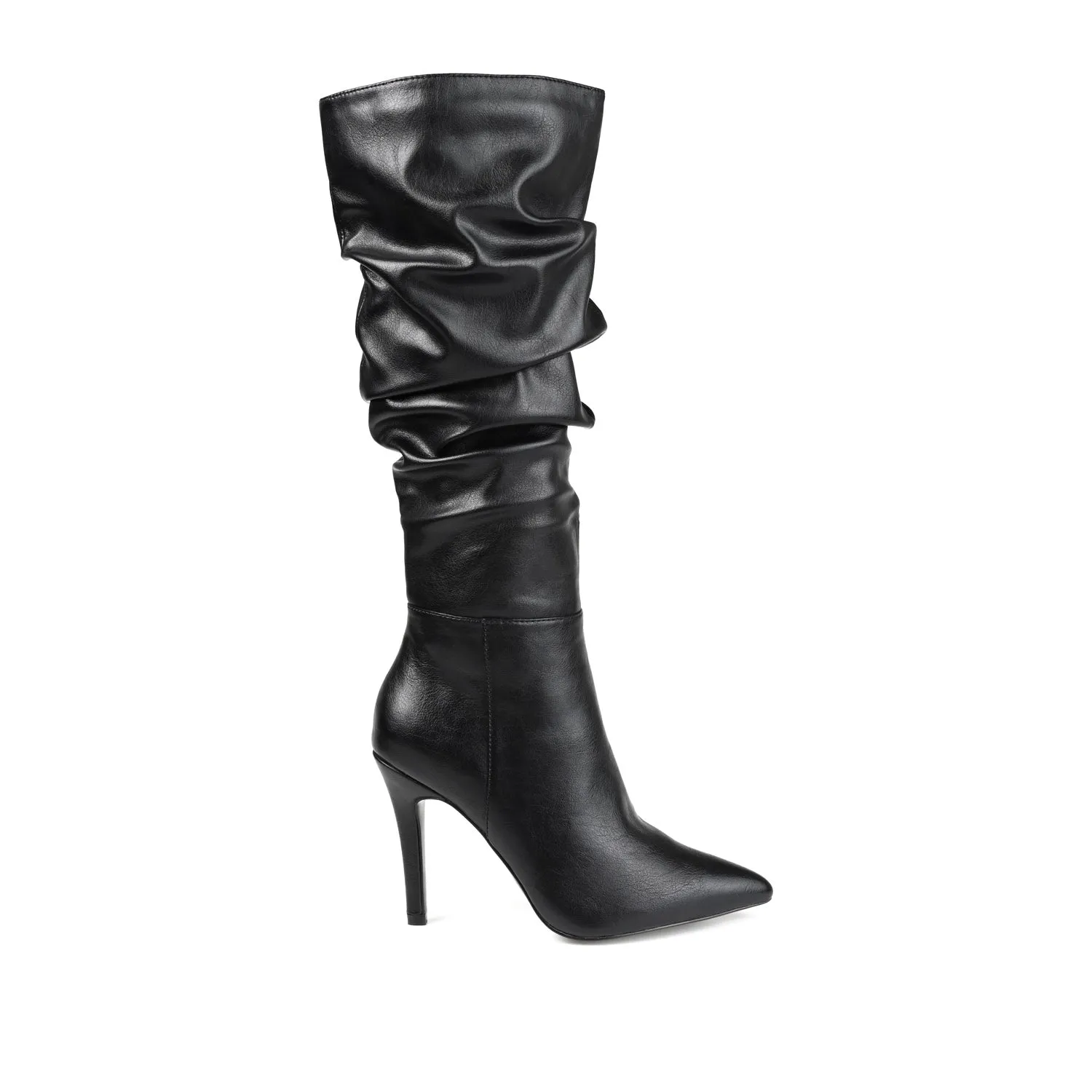 SARIE STILETTO HEELED BOOTS IN FAUX LEATHER tall leg