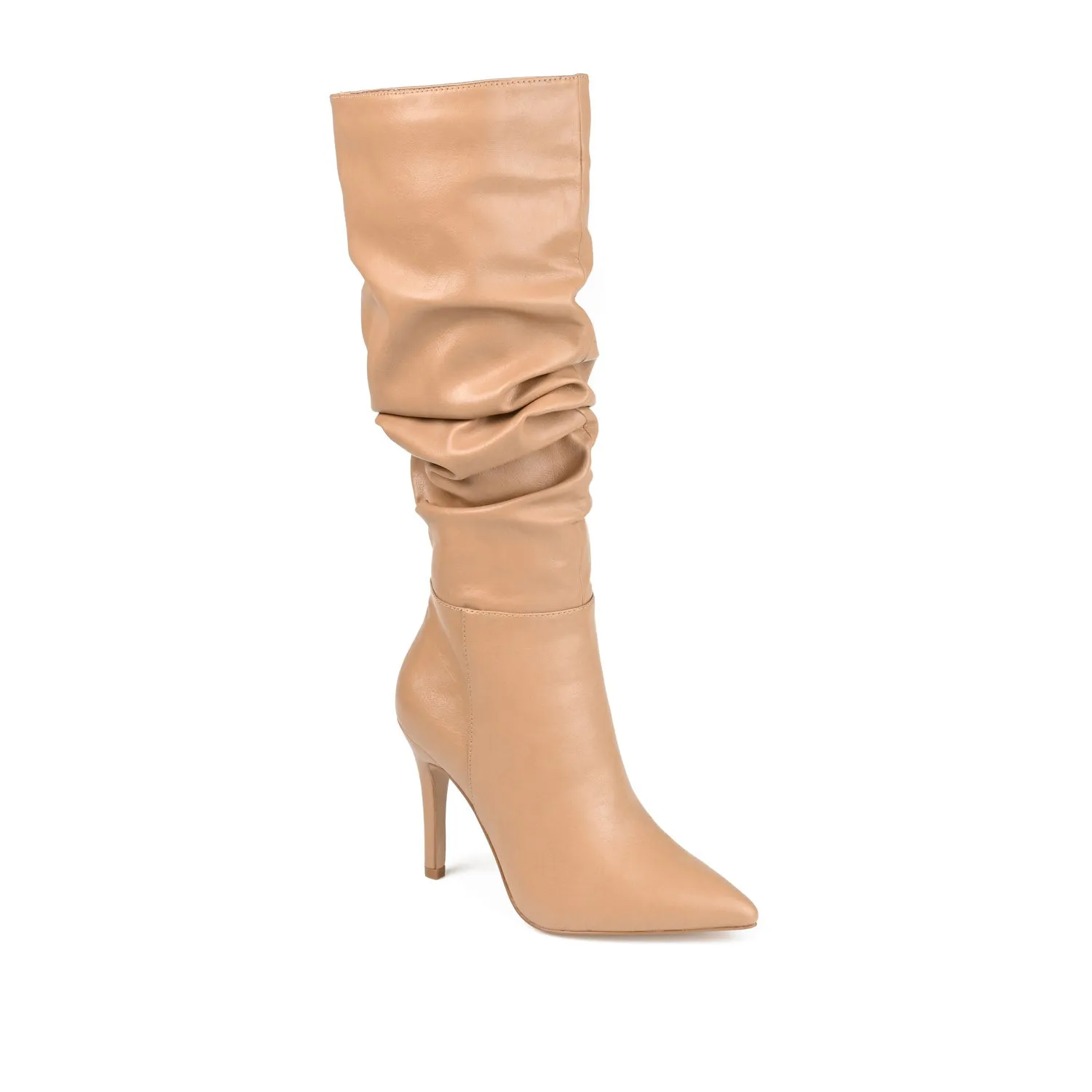 SARIE STILETTO HEELED BOOTS IN FAUX LEATHER tall leg