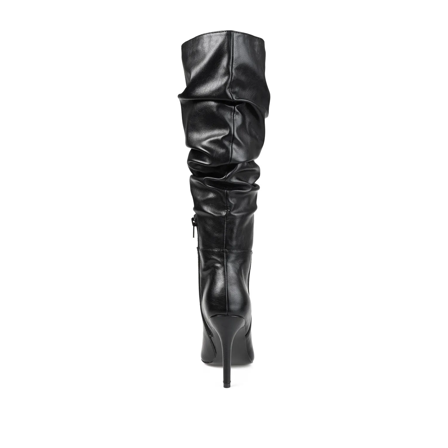 SARIE STILETTO HEELED BOOTS IN FAUX LEATHER tall leg