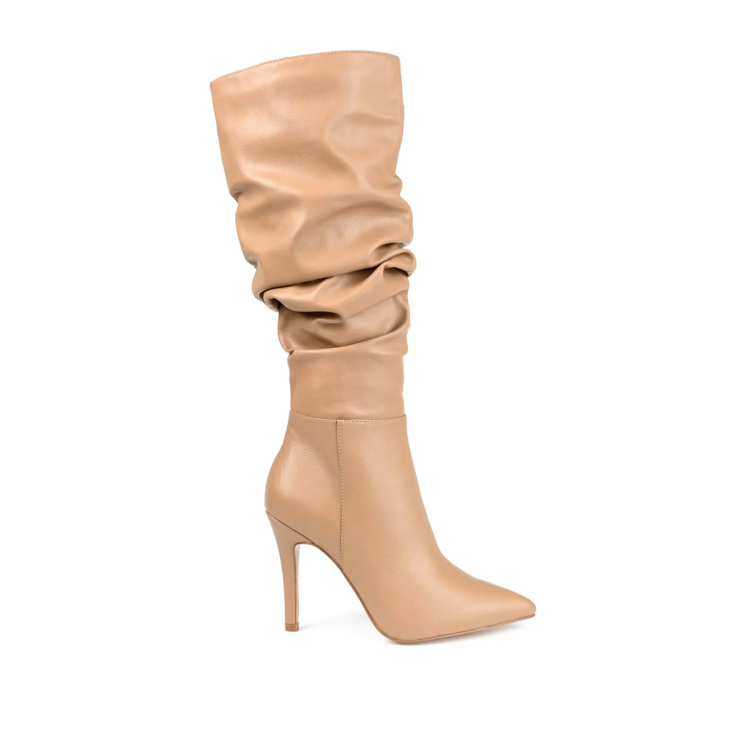 SARIE STILETTO HEELED BOOTS IN FAUX LEATHER tall leg