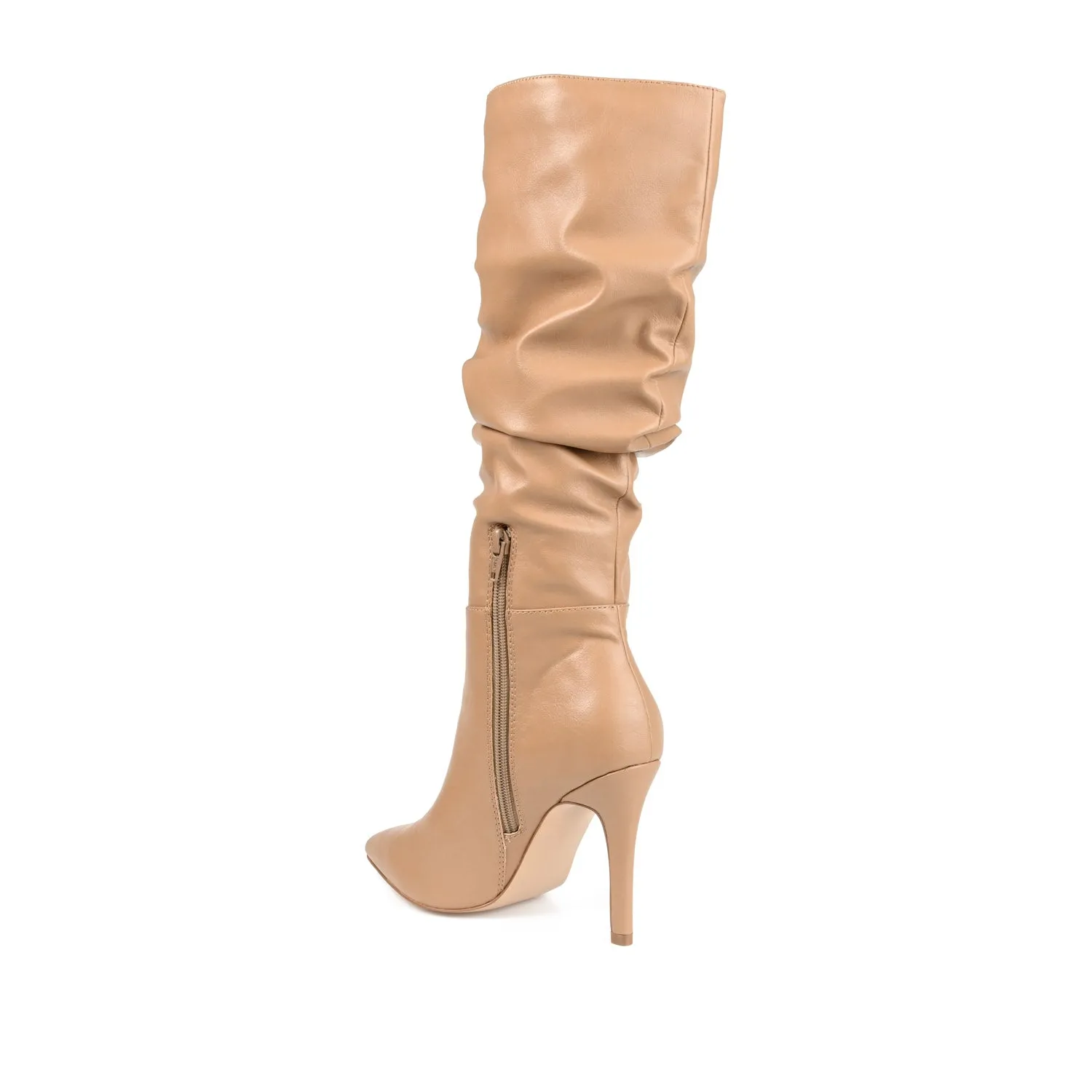 SARIE STILETTO HEELED BOOTS IN FAUX LEATHER tall leg