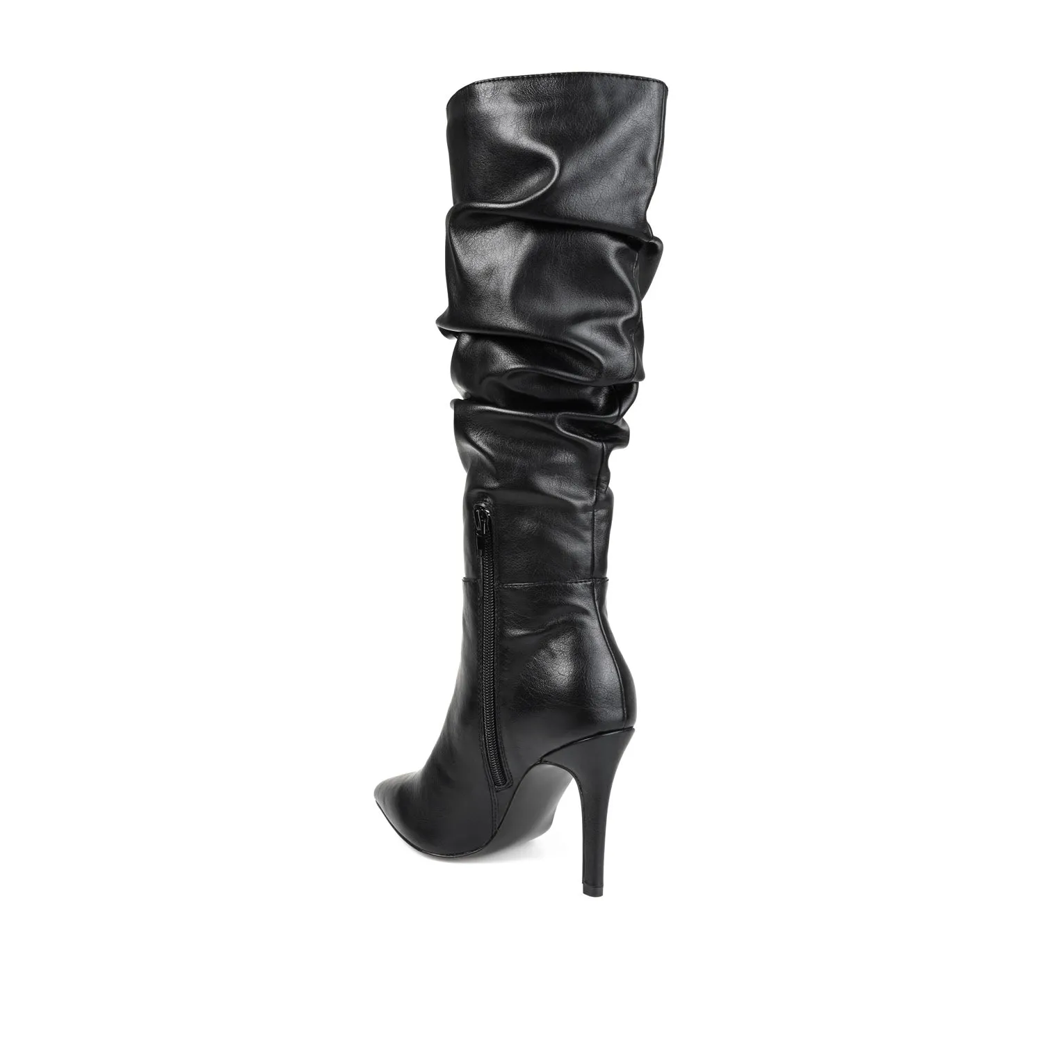 SARIE STILETTO HEELED BOOTS IN FAUX LEATHER tall leg