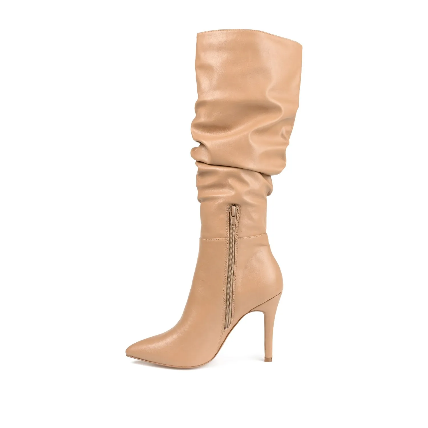 SARIE STILETTO HEELED BOOTS IN FAUX LEATHER tall leg