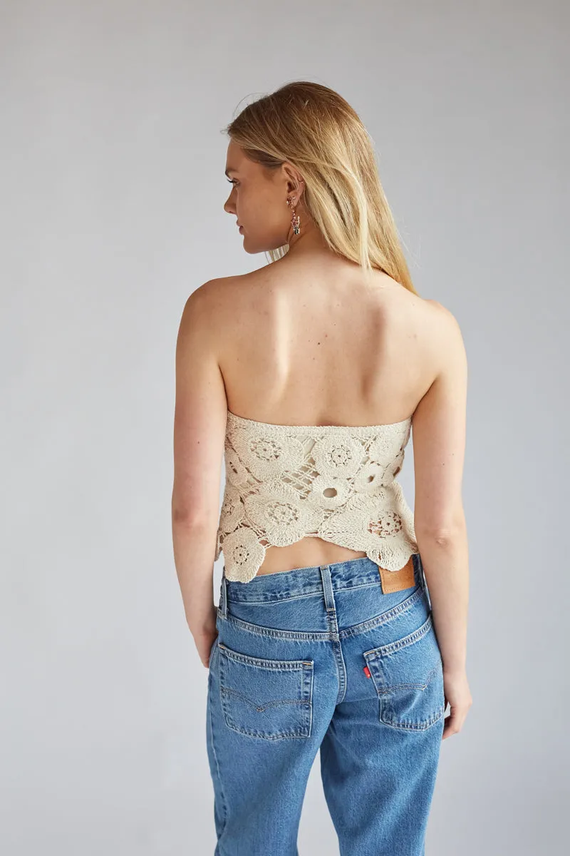 Sawyer Crochet Tube Top pose shot