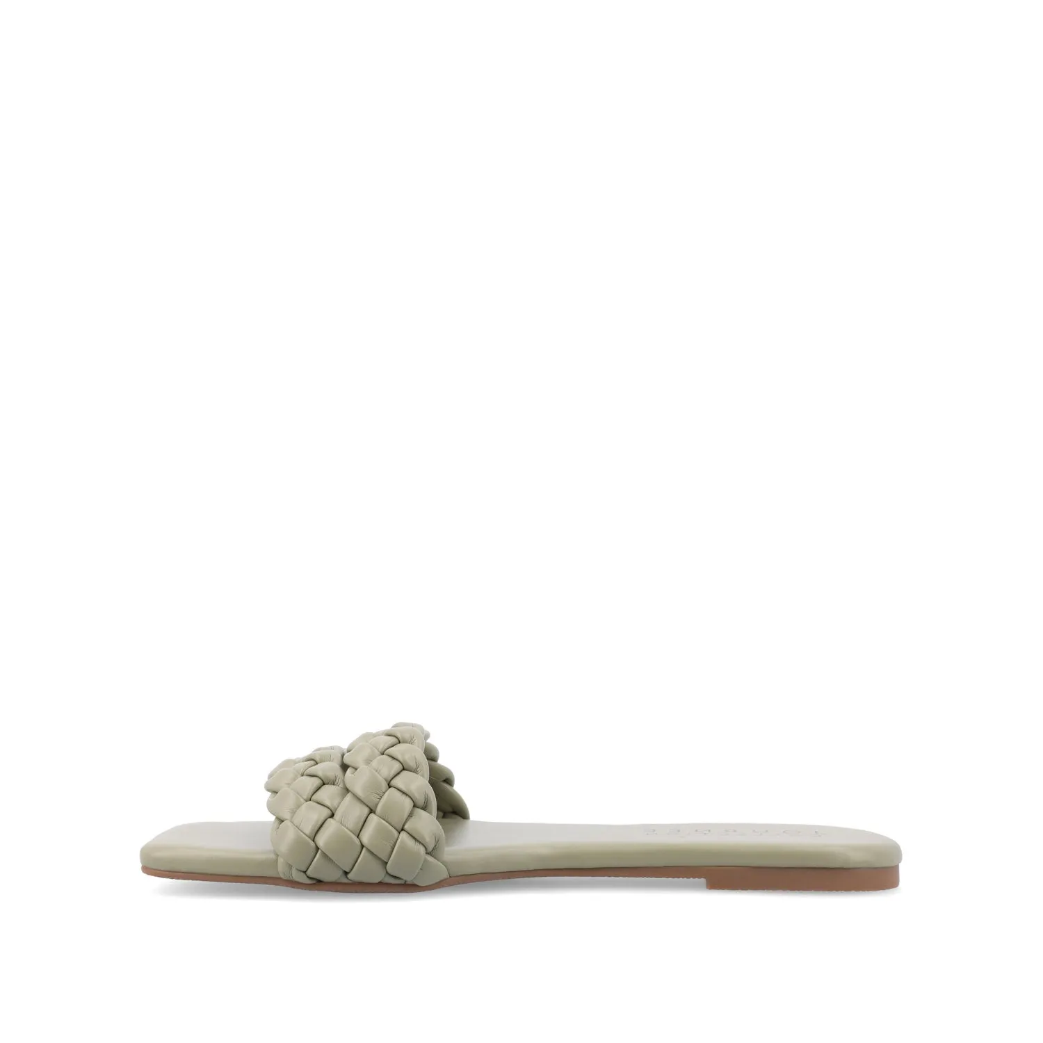 SAWYERR FAUX LEATHER SLIDE SANDALS IN WIDE day break