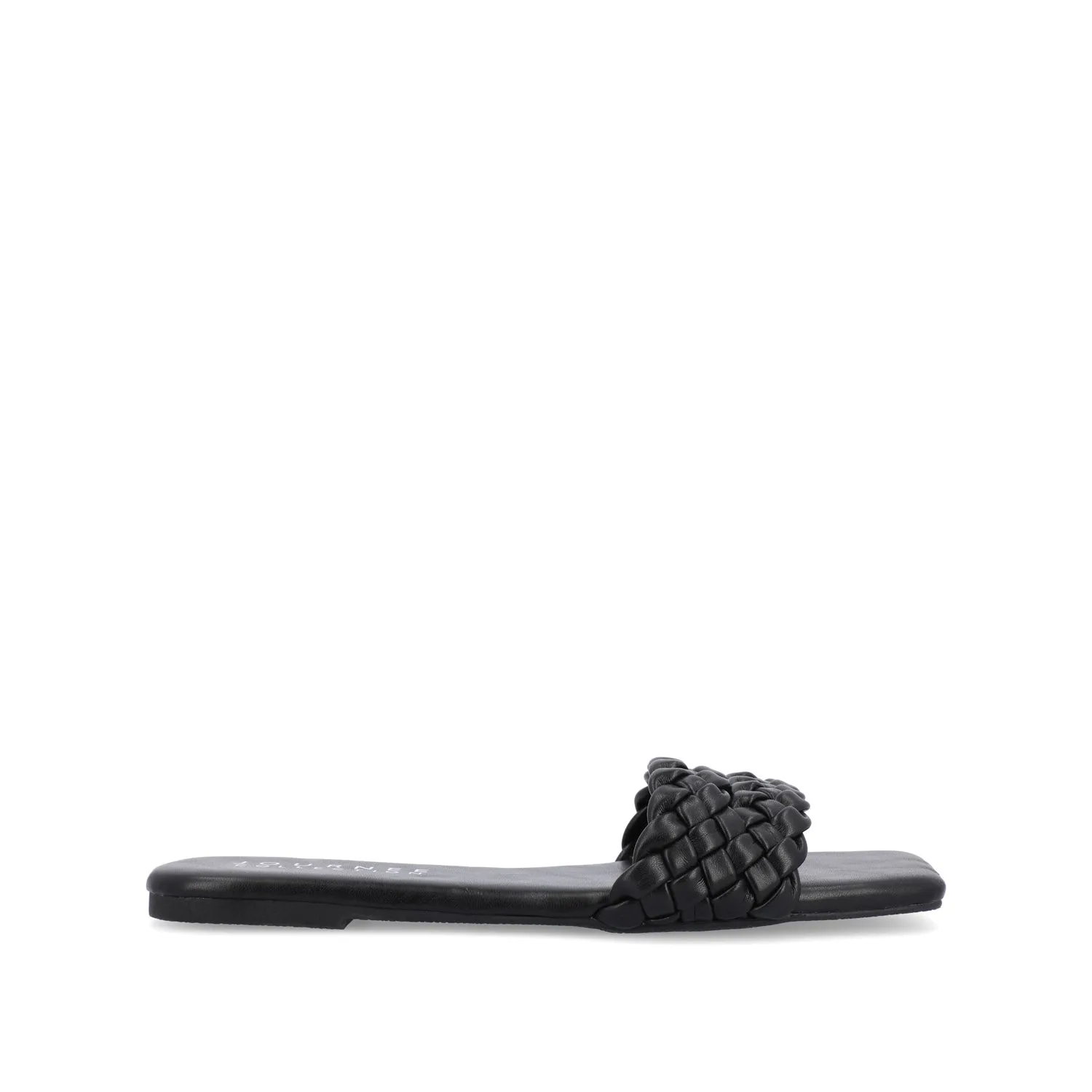 SAWYERR FAUX LEATHER SLIDE SANDALS IN WIDE day break