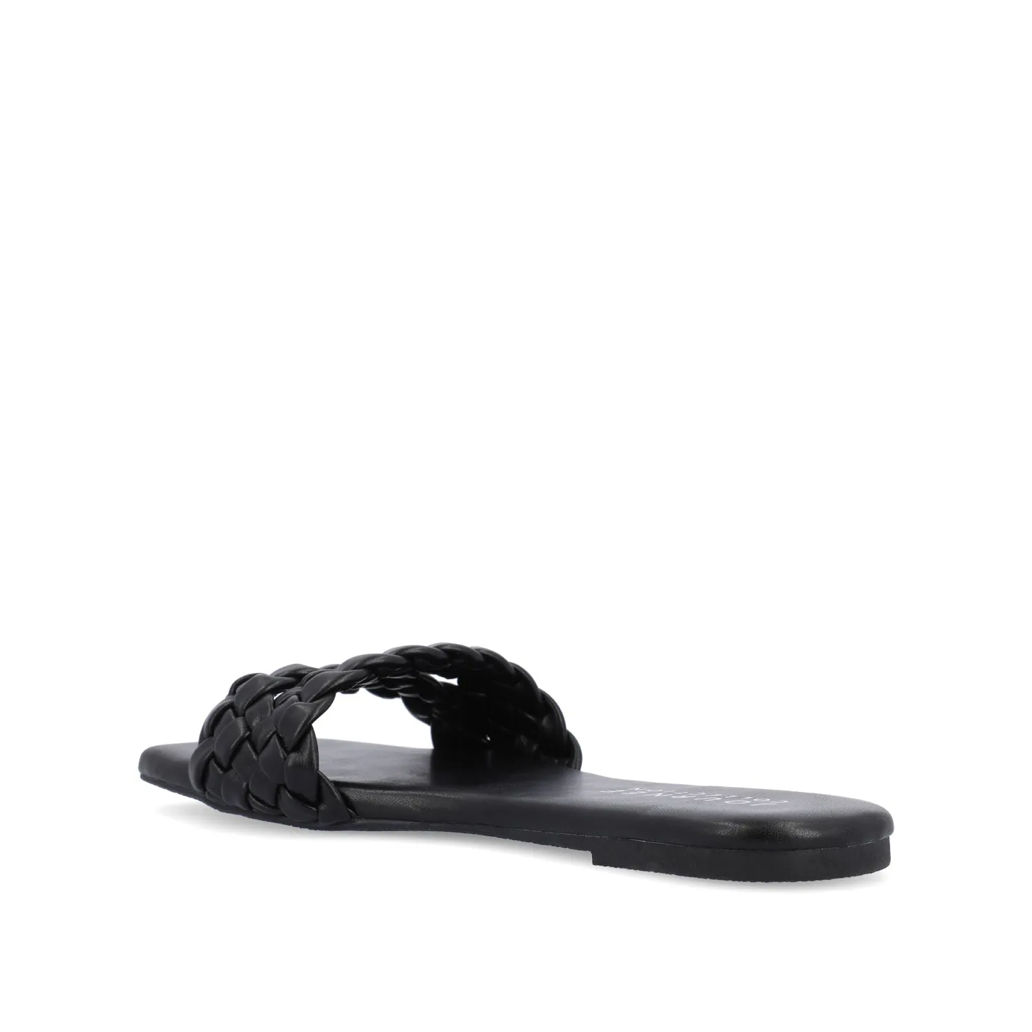 SAWYERR FAUX LEATHER SLIDE SANDALS IN WIDE day break
