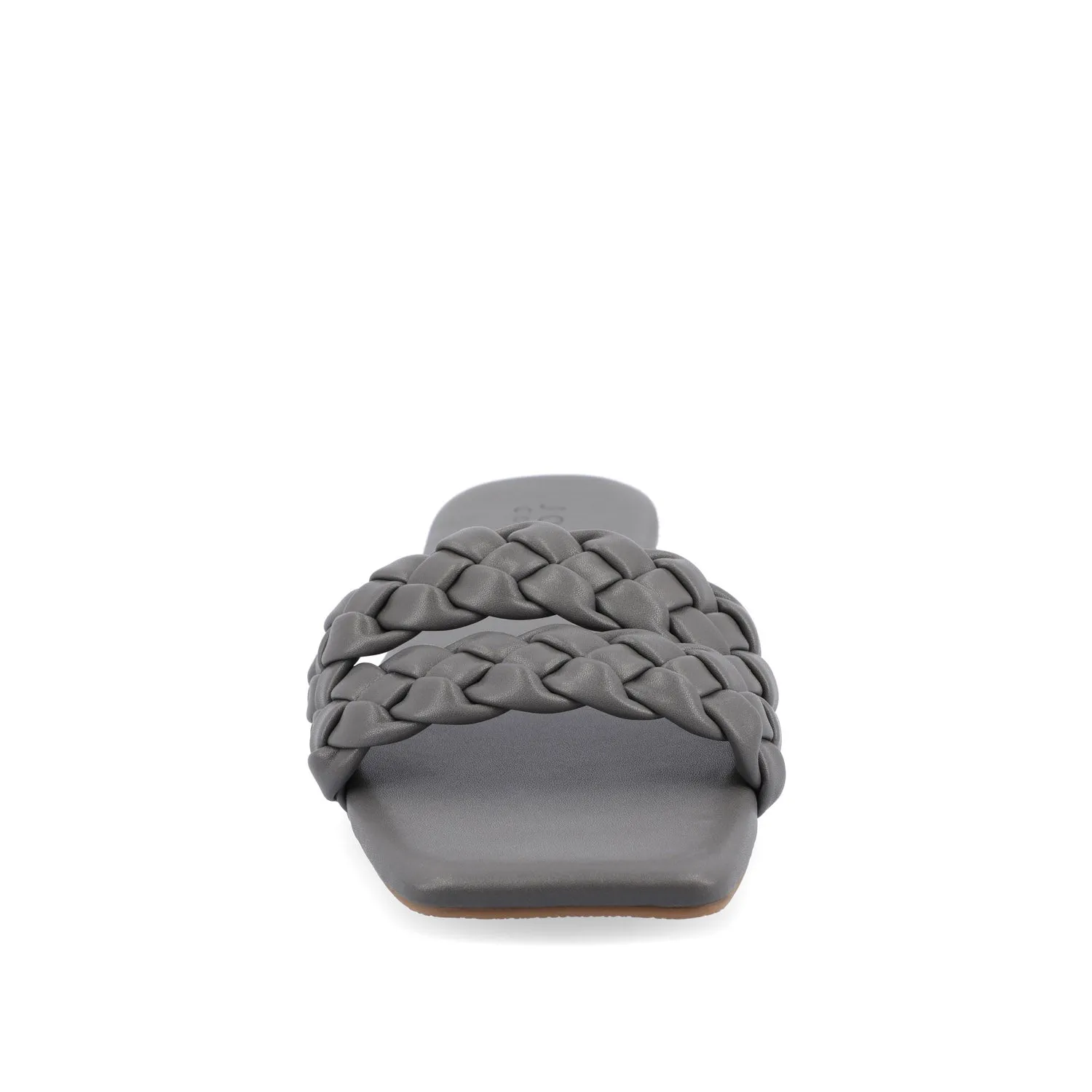 SAWYERR FAUX LEATHER SLIDE SANDALS IN WIDE day break