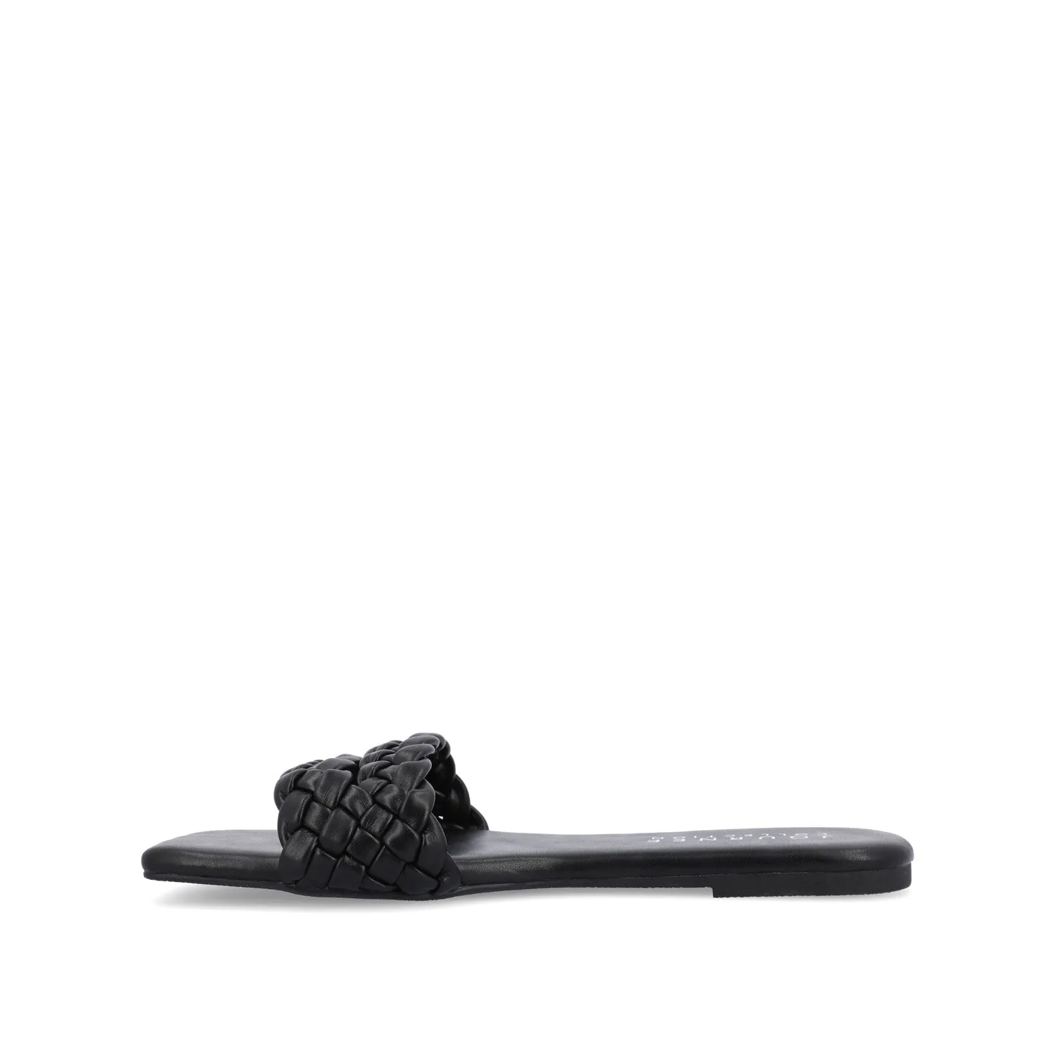 SAWYERR FAUX LEATHER SLIDE SANDALS IN WIDE day break