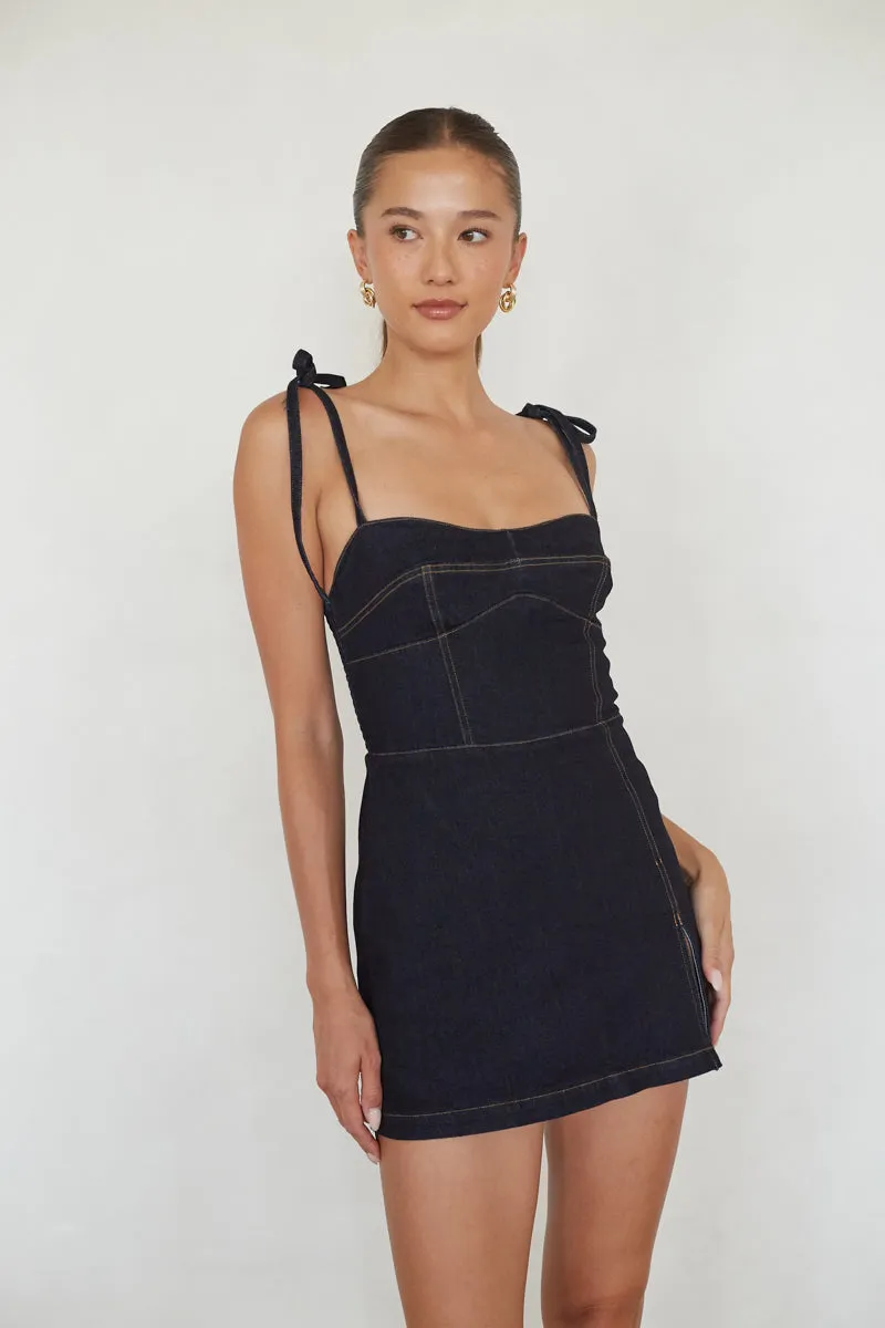 Saylor Denim Mini Dress birthday pick