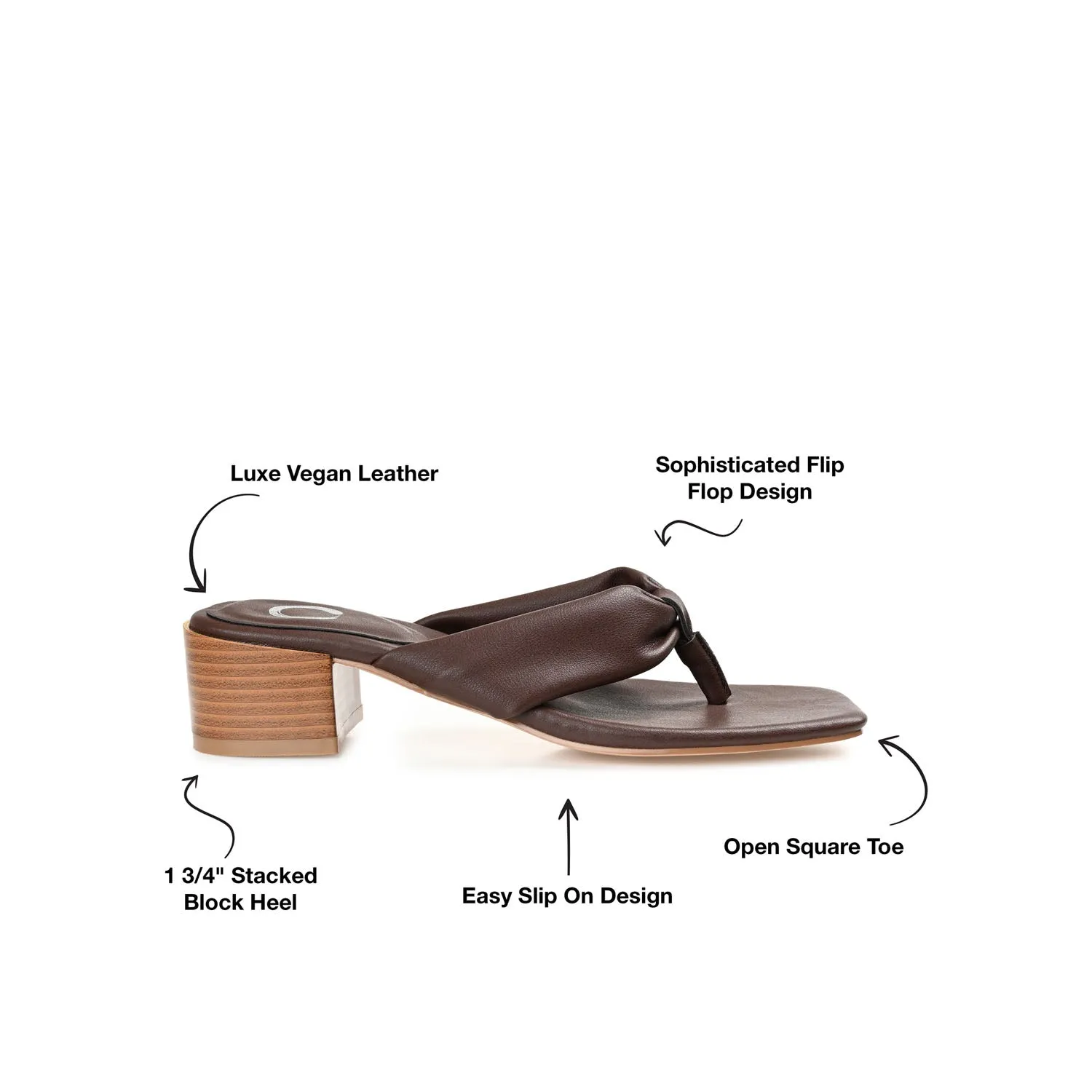 SEELAH BLOCK HEELED SANDALS IN FAUX LEATHER urban cool