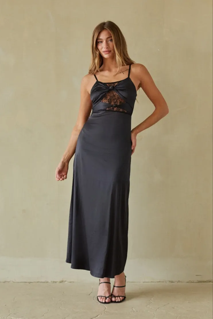 Selma Twist Lace Maxi Dress bare arm