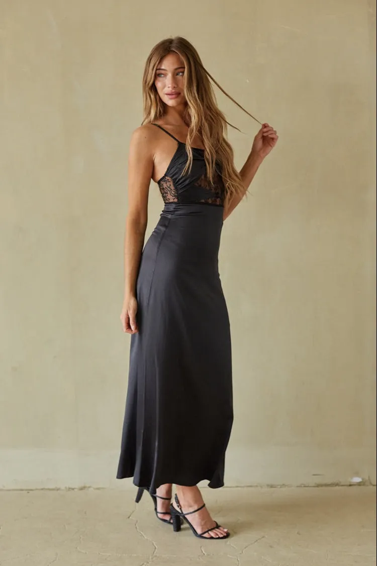 Selma Twist Lace Maxi Dress bare arm