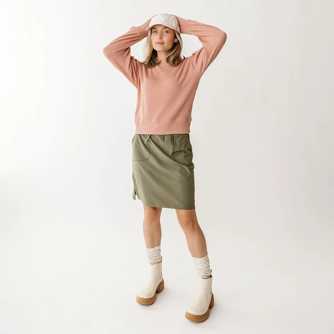 Serena Ribbed Top, Dusty Rose light nap