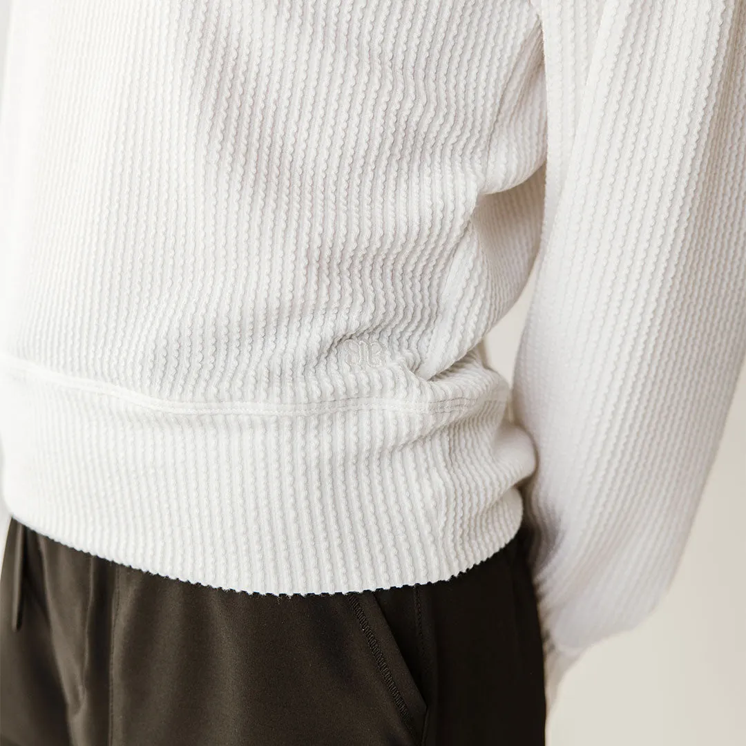 Serena Ribbed Top, White blanket mood