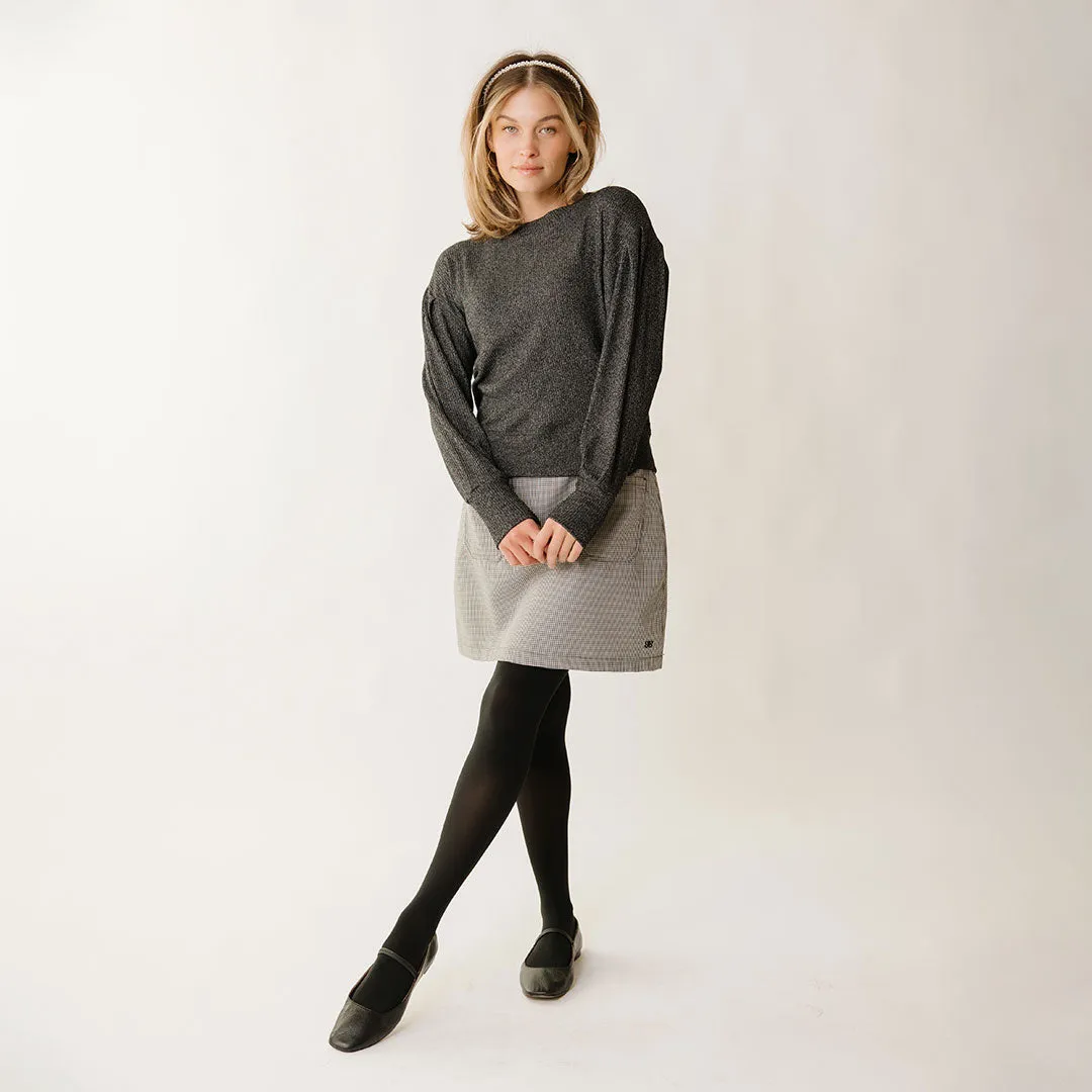 Serena Top, Black tight cuff