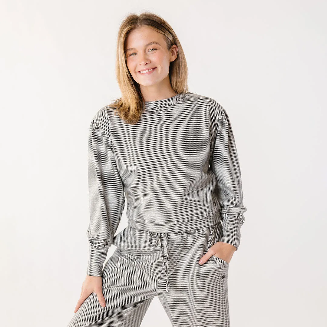 Serena Top, Honeycomb Black board ready