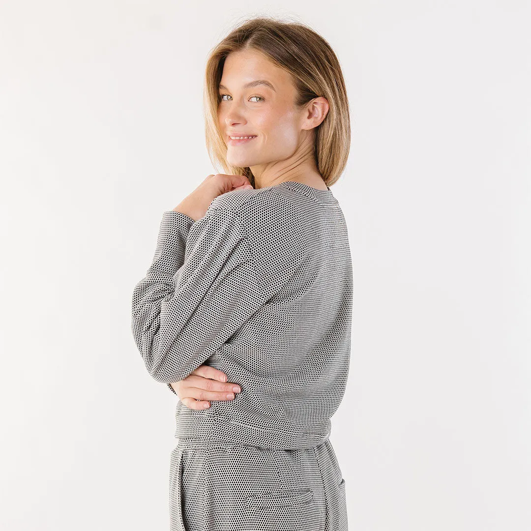 Serena Top, Honeycomb Black board ready