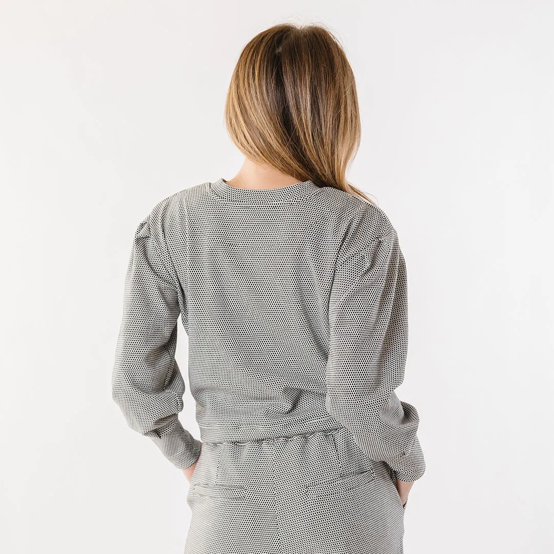 Serena Top, Honeycomb Black board ready