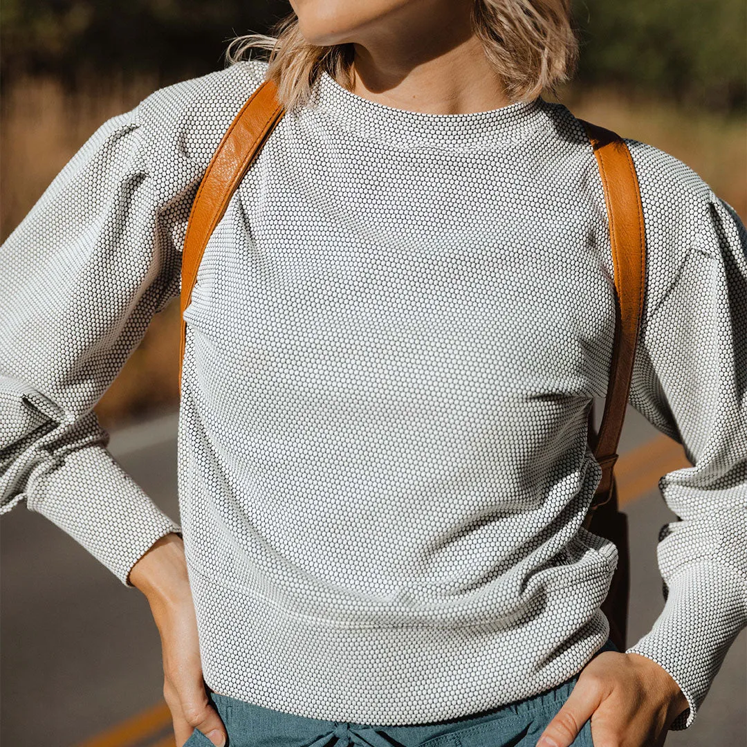 Serena Top, Honeycomb denim go
