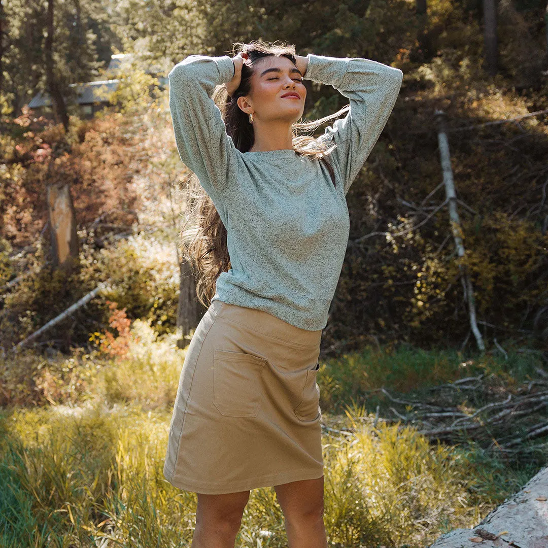 Serena Top, Mint light wrap