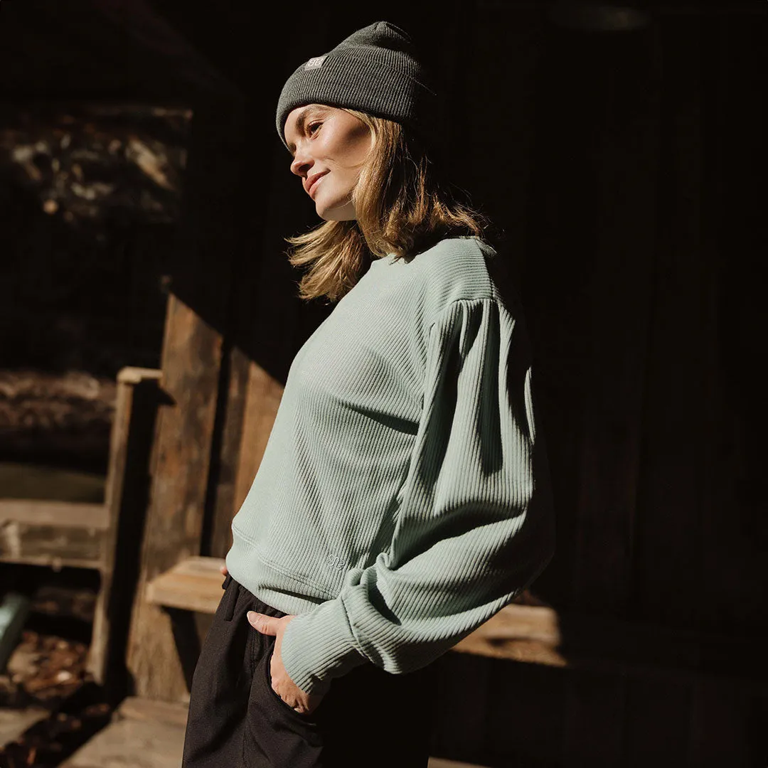 Serena Top, Sage bone white