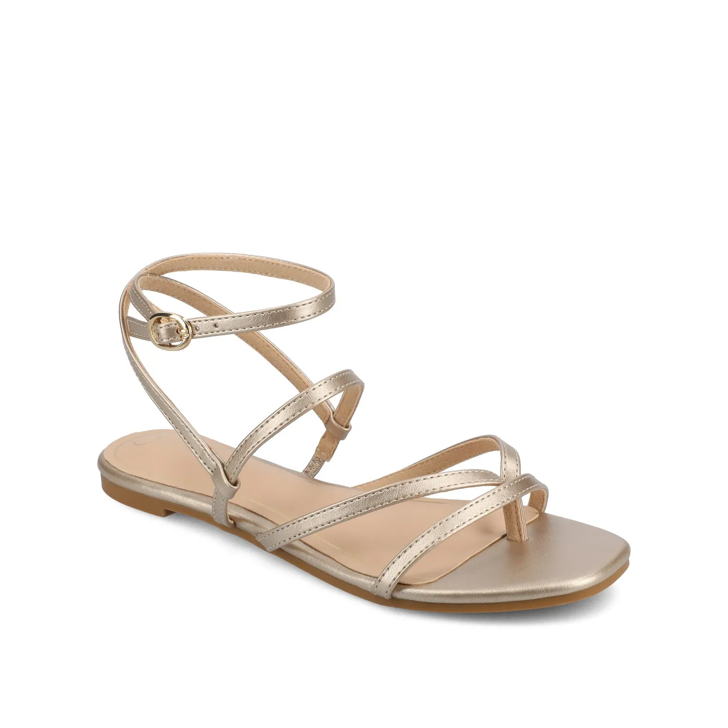 SERISSA CRISSCROSS SANDAL IN FAUX LEATHER light sole