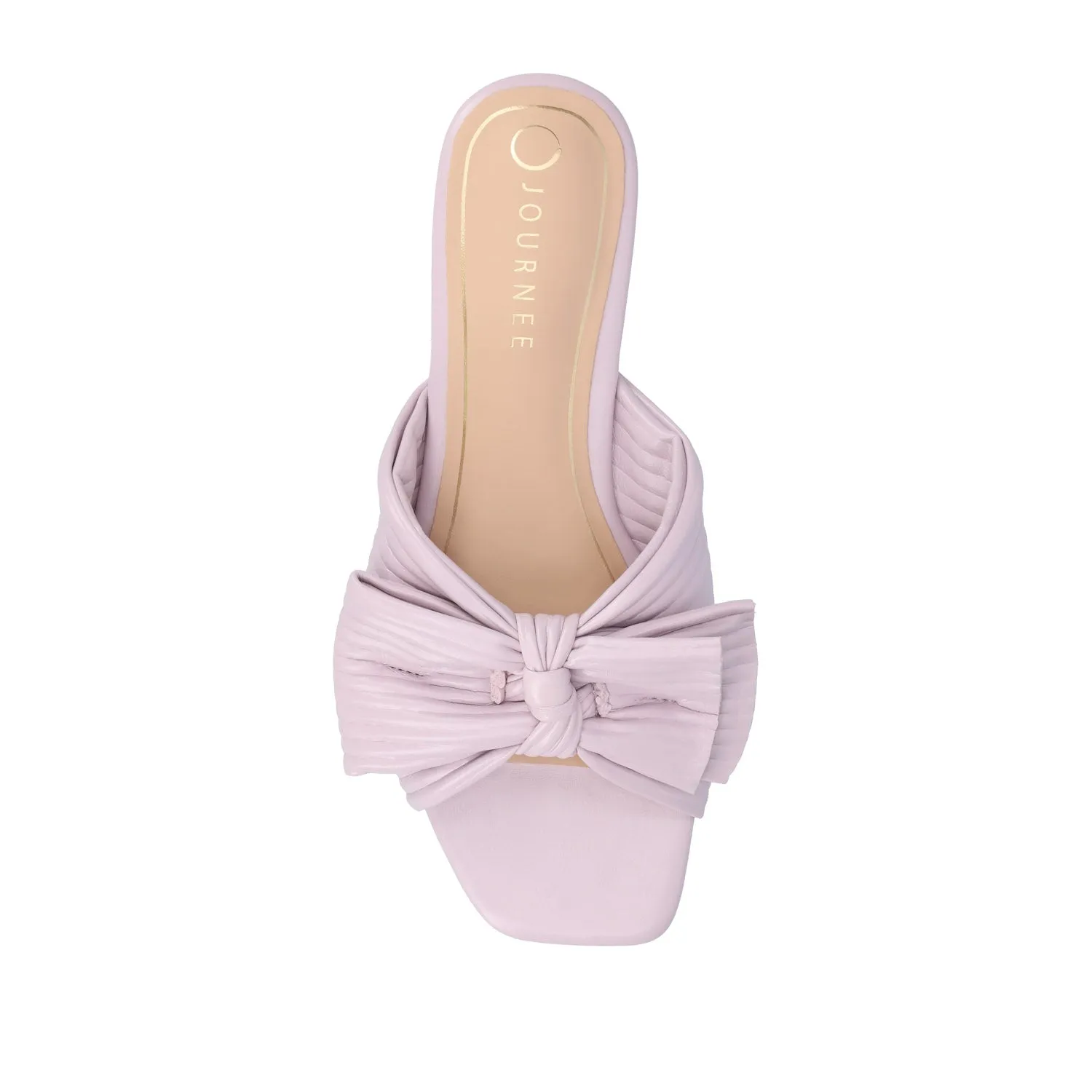 SERLINA PLEATED SLIDE SANDALS IN FOIL camping day