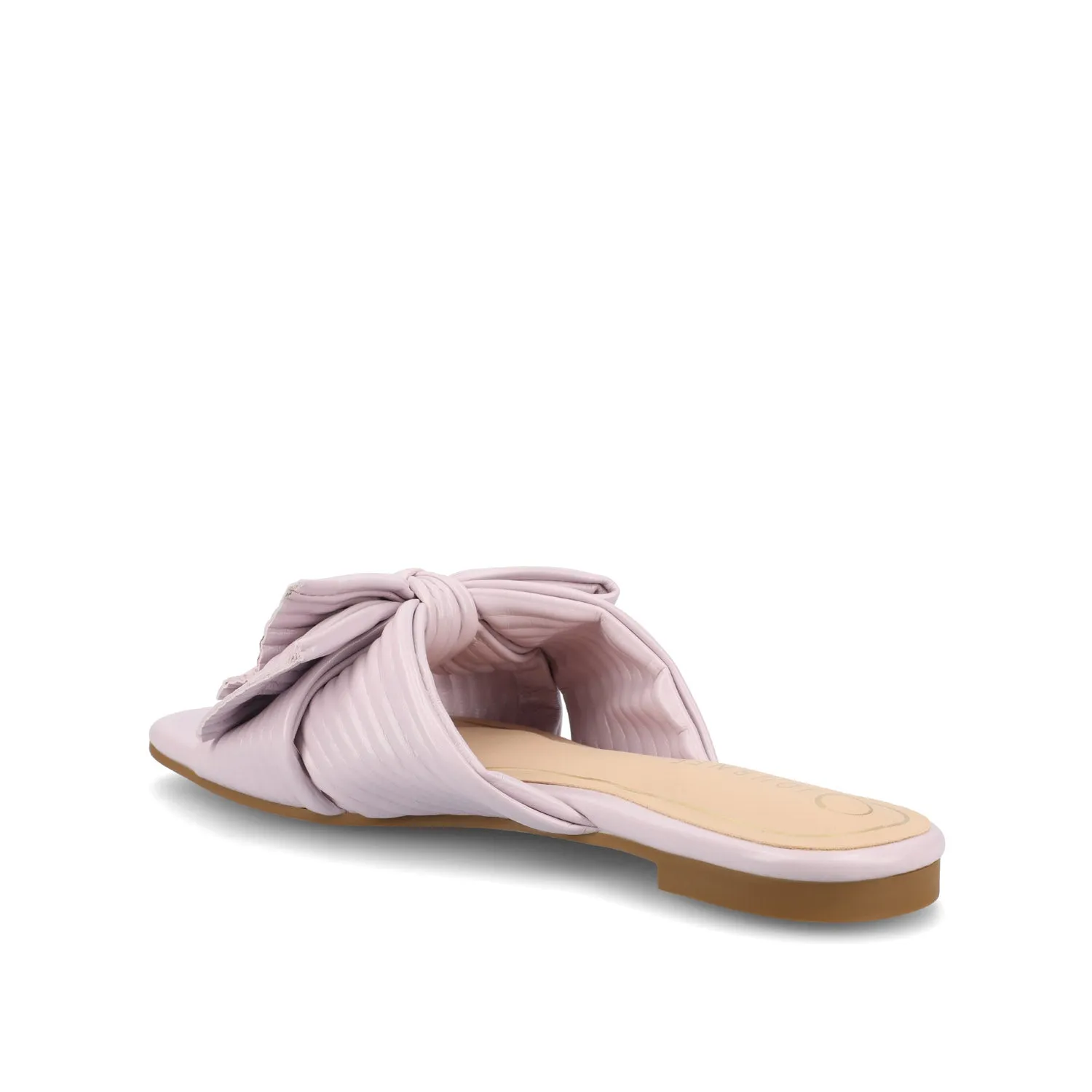 SERLINA PLEATED SLIDE SANDALS IN FOIL camping day