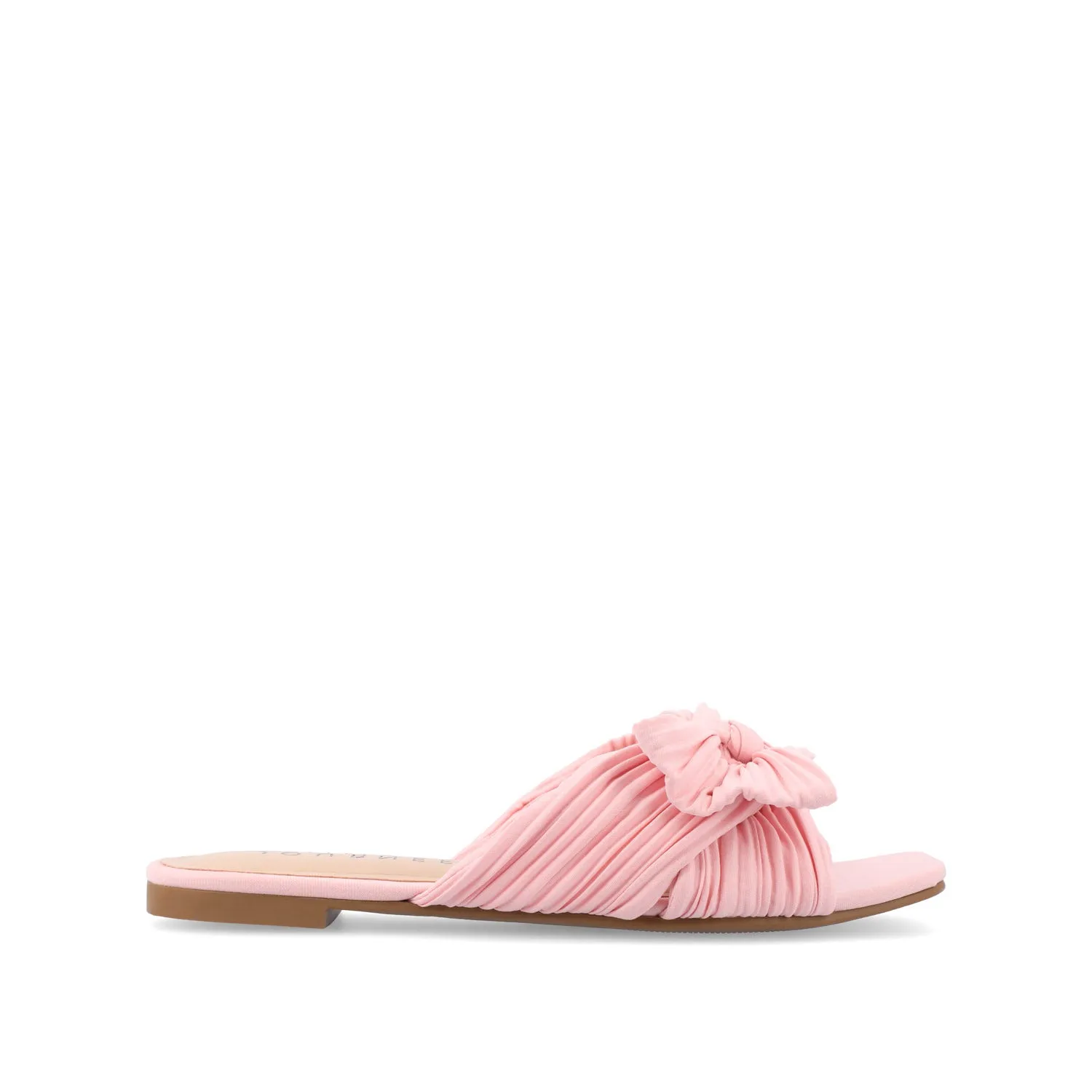 SERLINA PLEATED SLIDE SANDALS IN FOIL camping day