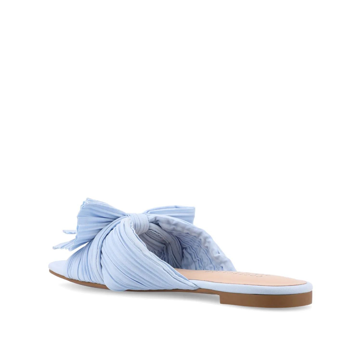SERLINA PLEATED SLIDE SANDALS IN FOIL camping day