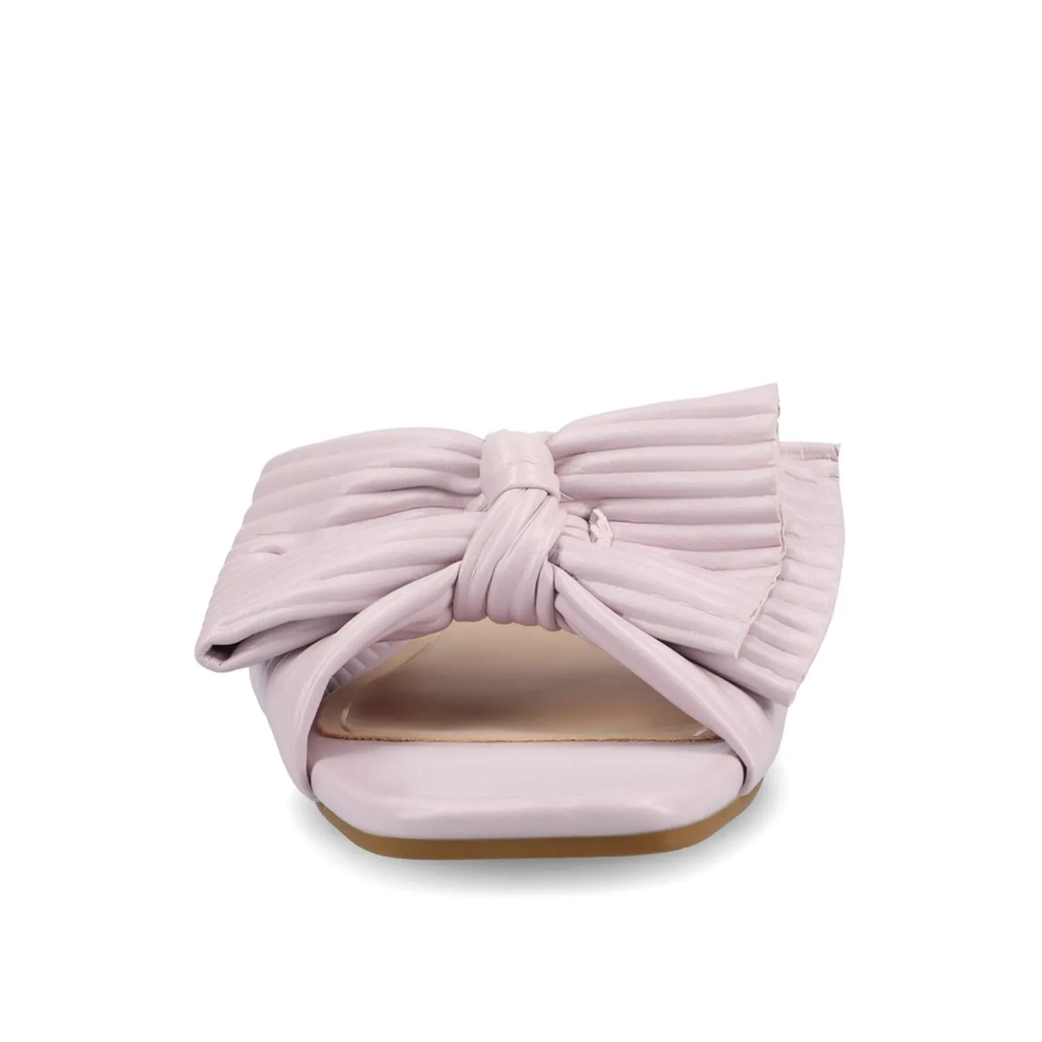 SERLINA PLEATED SLIDE SANDALS IN FOIL camping day