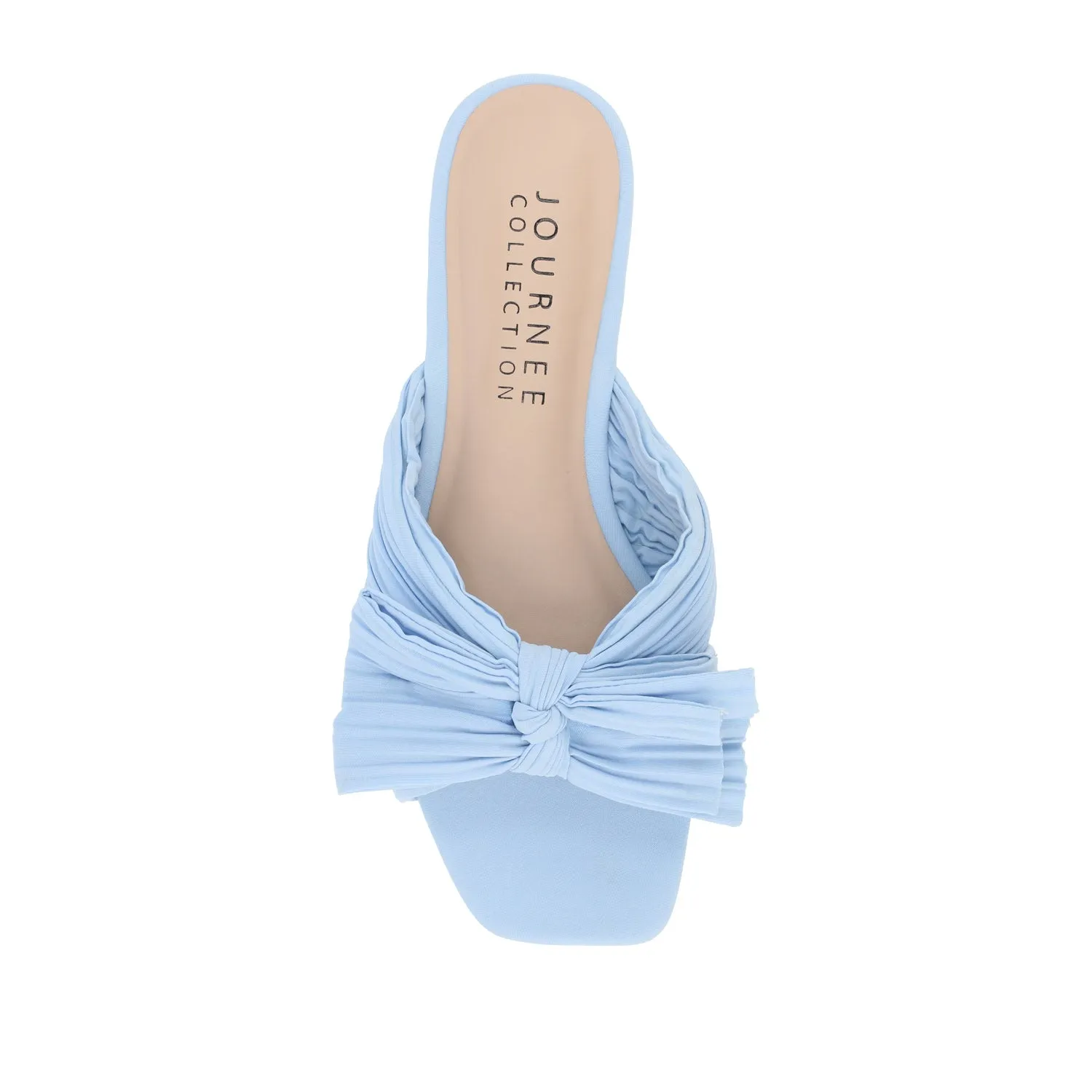 SERLINA PLEATED SLIDE SANDALS IN FOIL camping day