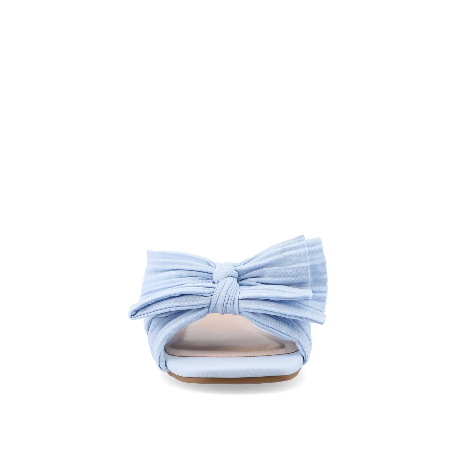 SERLINA PLEATED SLIDE SANDALS IN FOIL camping day