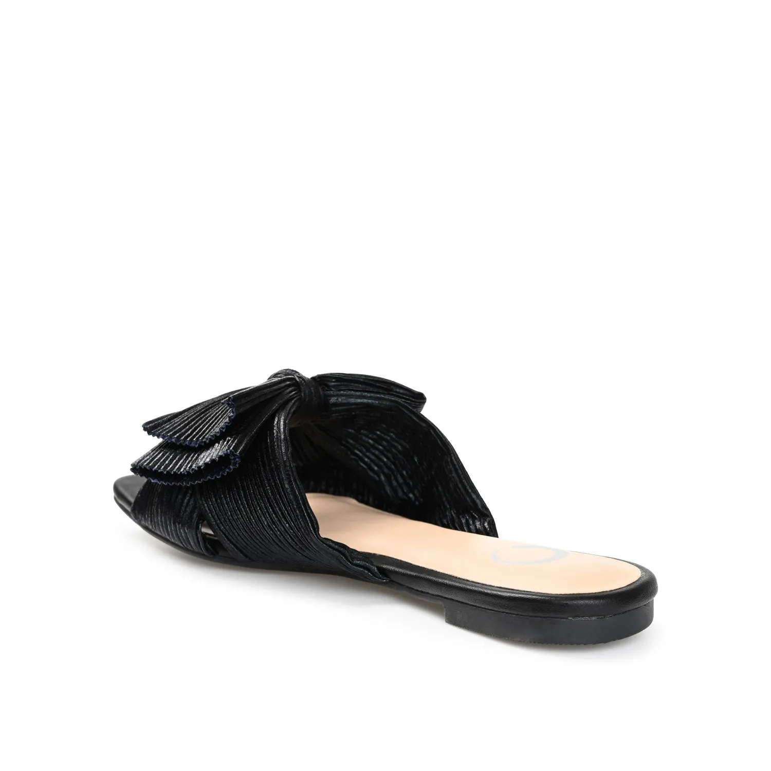 SERLINA PLEATED SLIDE SANDALS IN WIDE easy clean