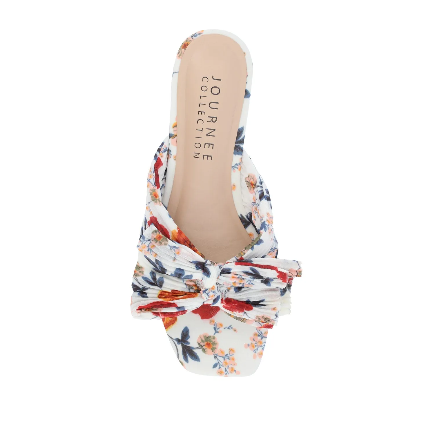 SERLINA PLEATED SLIDE SANDALS IN WIDE easy clean