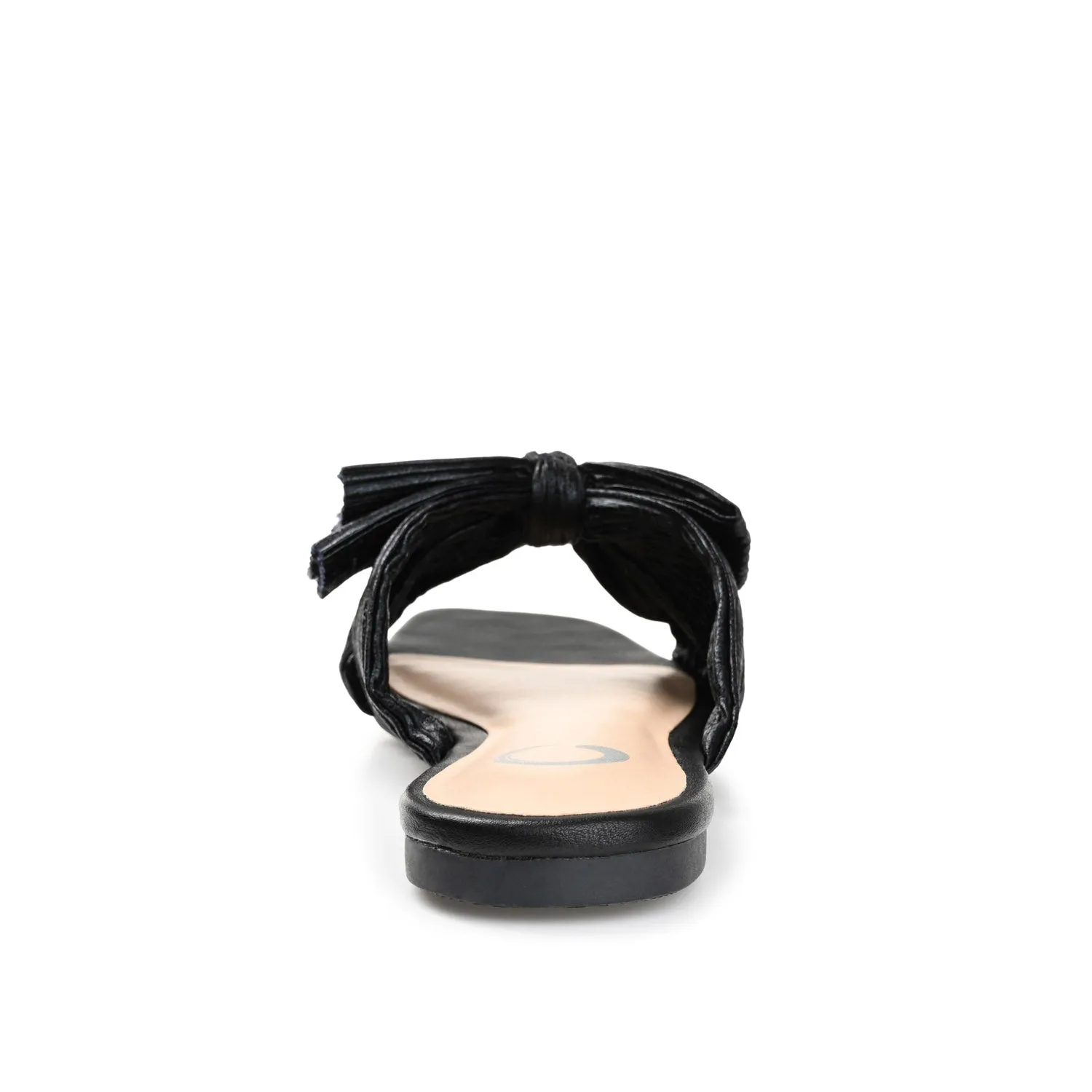 SERLINA PLEATED SLIDE SANDALS IN WIDE easy clean