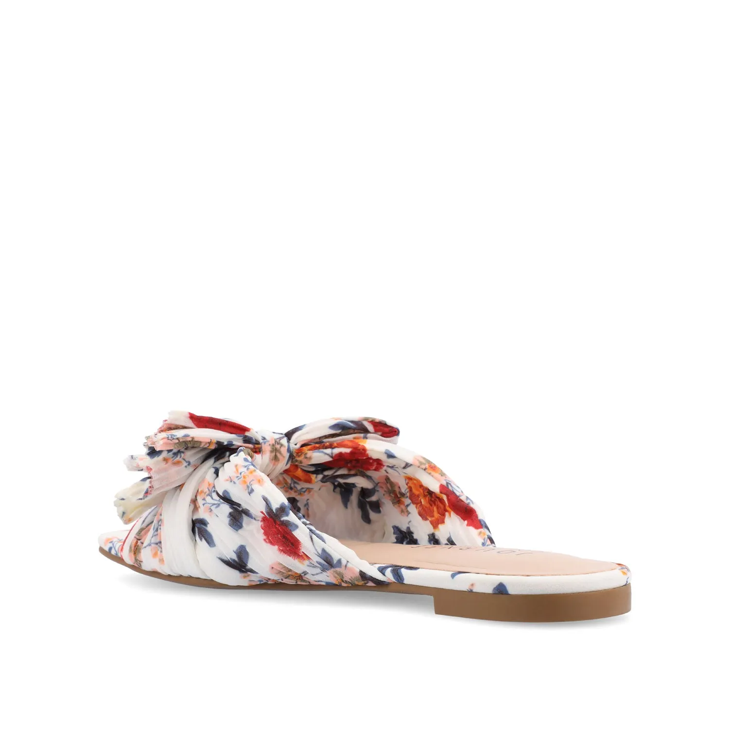 SERLINA PLEATED SLIDE SANDALS IN WIDE easy clean