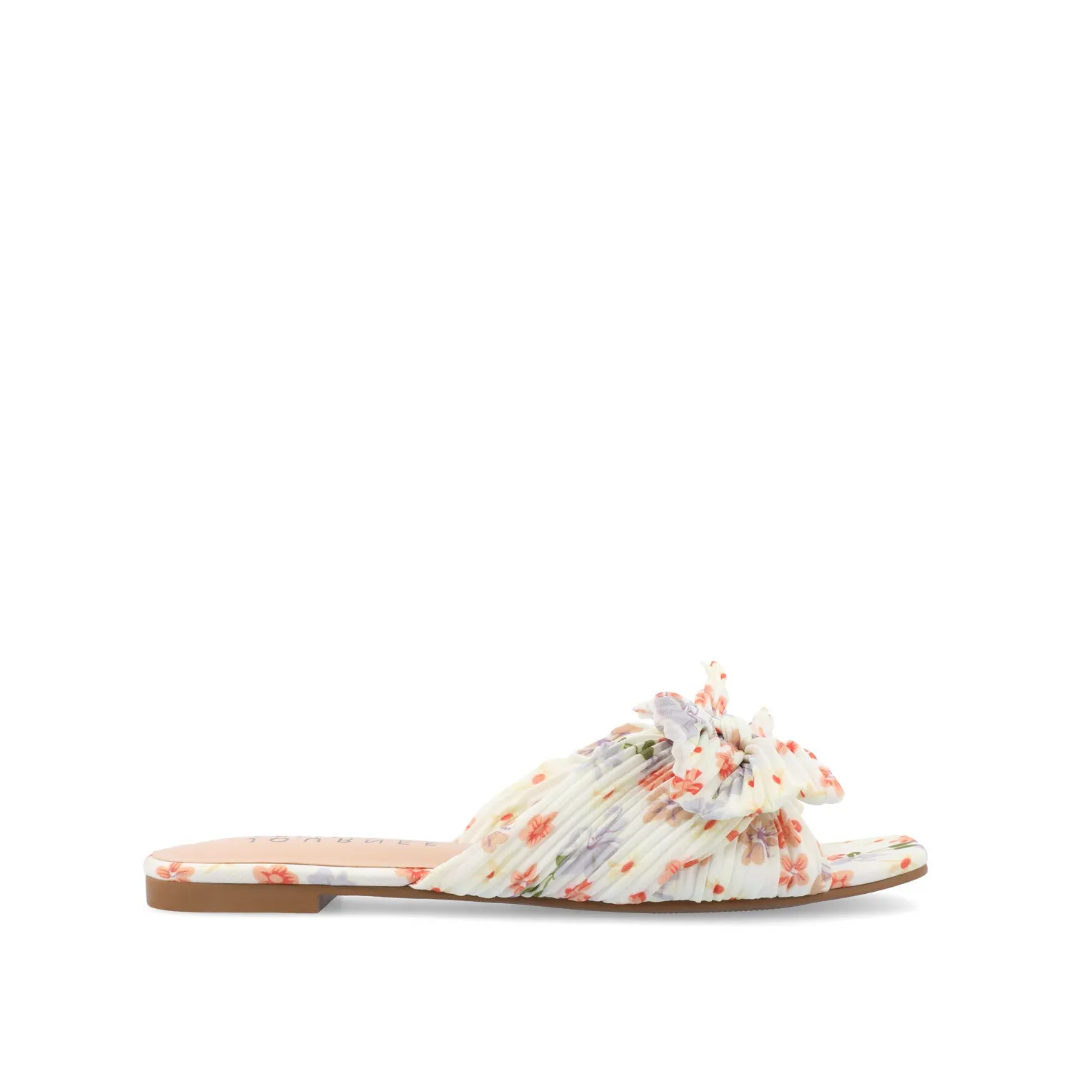 SERLINA PLEATED SLIDE SANDALS IN WIDE easy clean