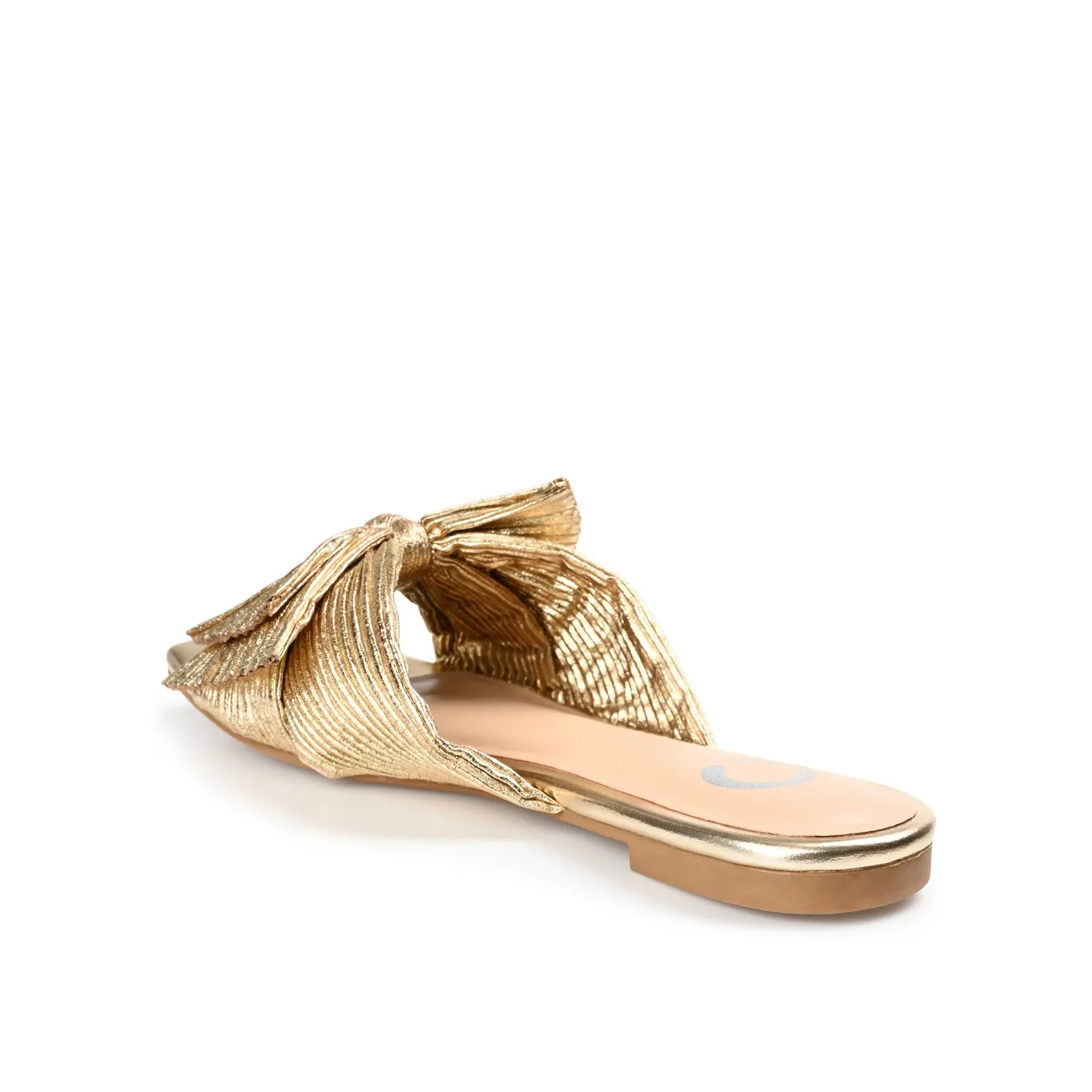 SERLINA PLEATED SLIDE SANDALS IN WIDE easy clean