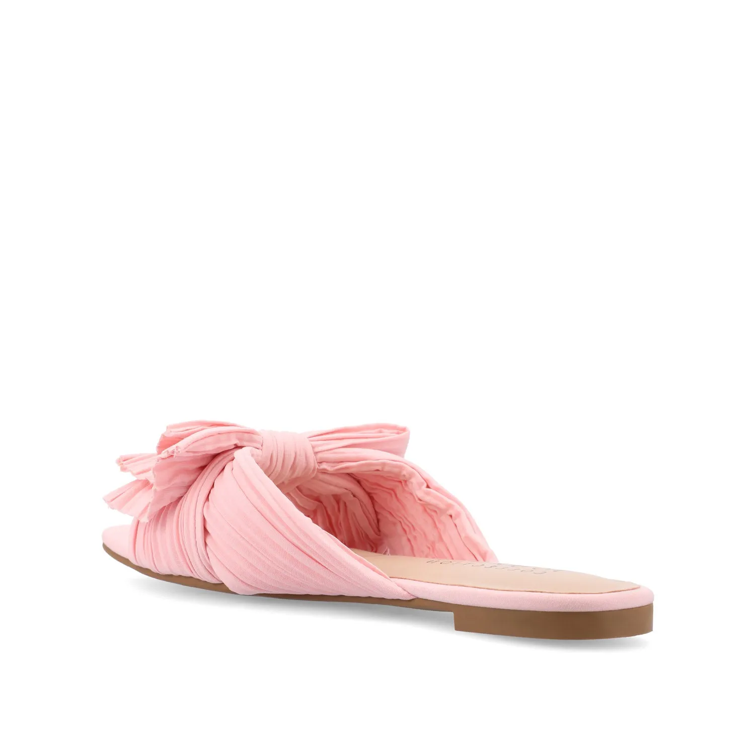 SERLINA PLEATED SLIDE SANDALS IN WIDE easy clean