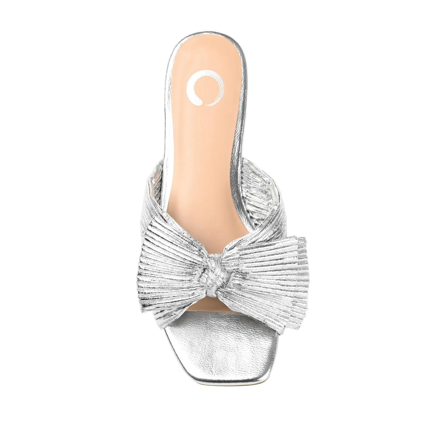 SERLINA PLEATED SLIDE SANDALS IN WIDE easy clean