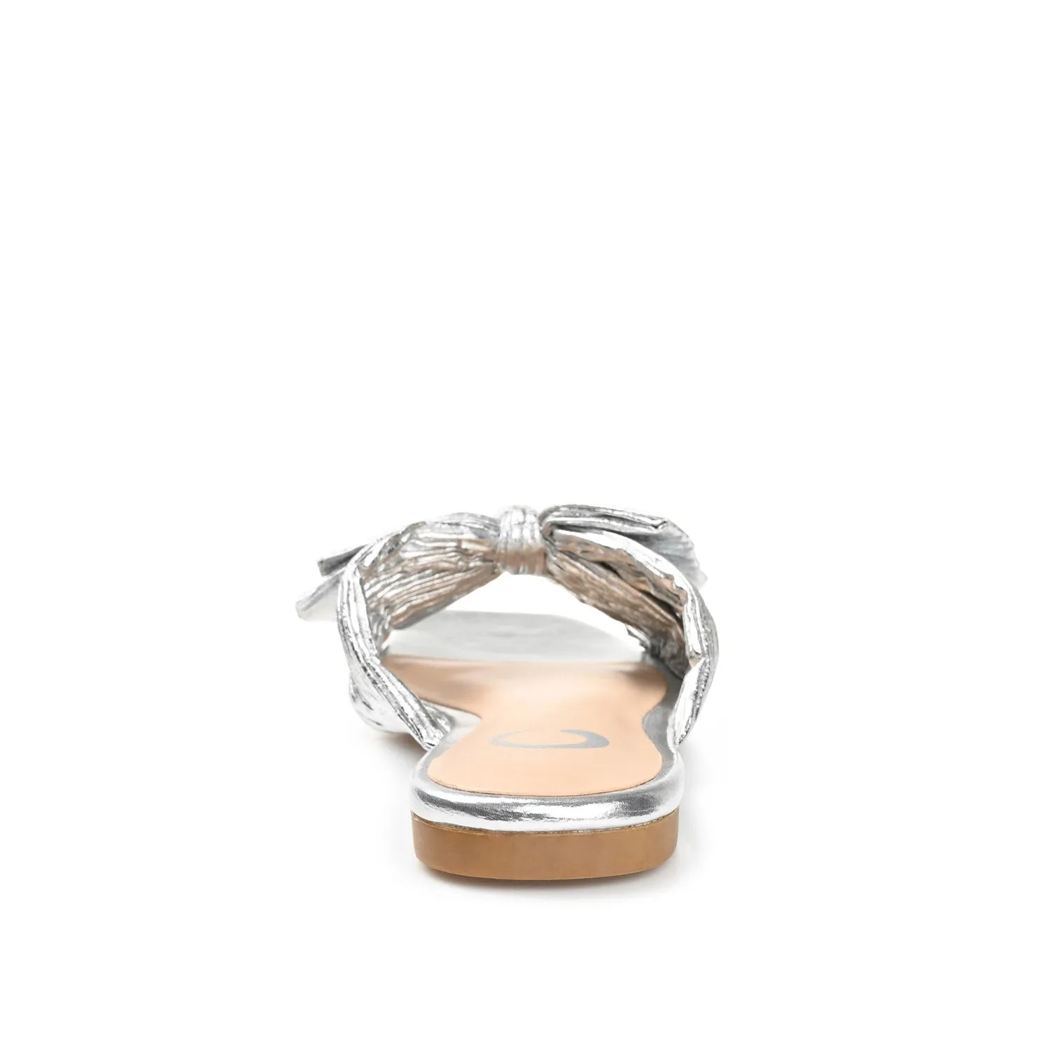 SERLINA PLEATED SLIDE SANDALS IN WIDE easy clean