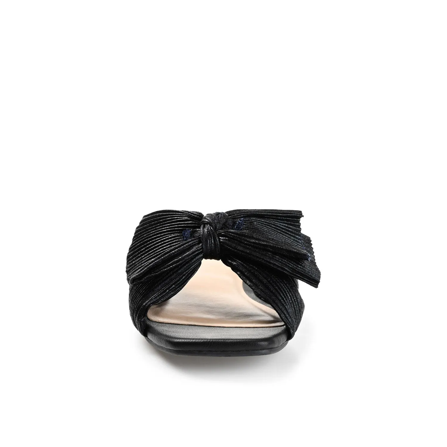 SERLINA PLEATED SLIDE SANDALS IN WIDE easy clean
