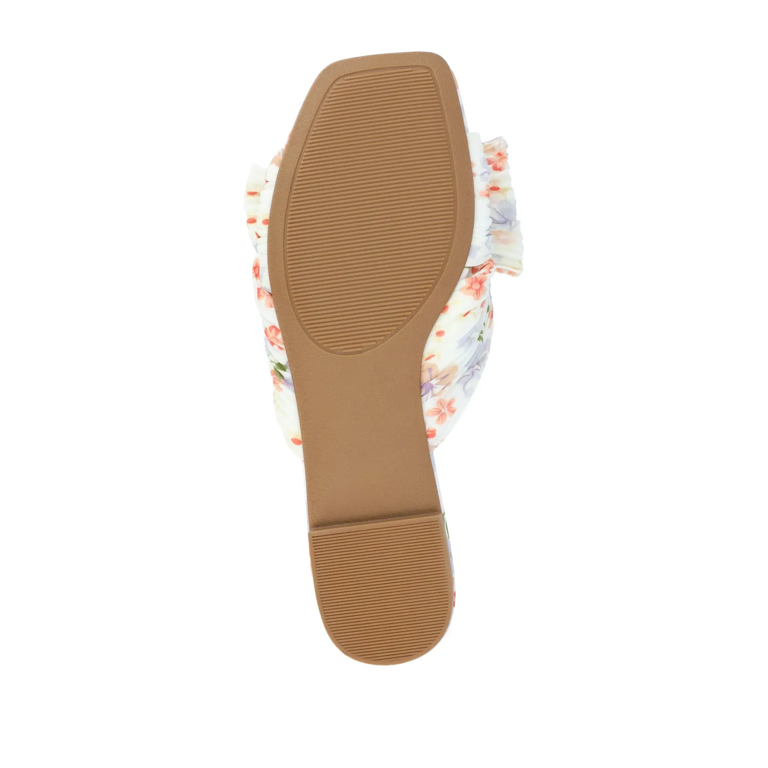 SERLINA PLEATED SLIDE SANDALS IN WIDE easy clean